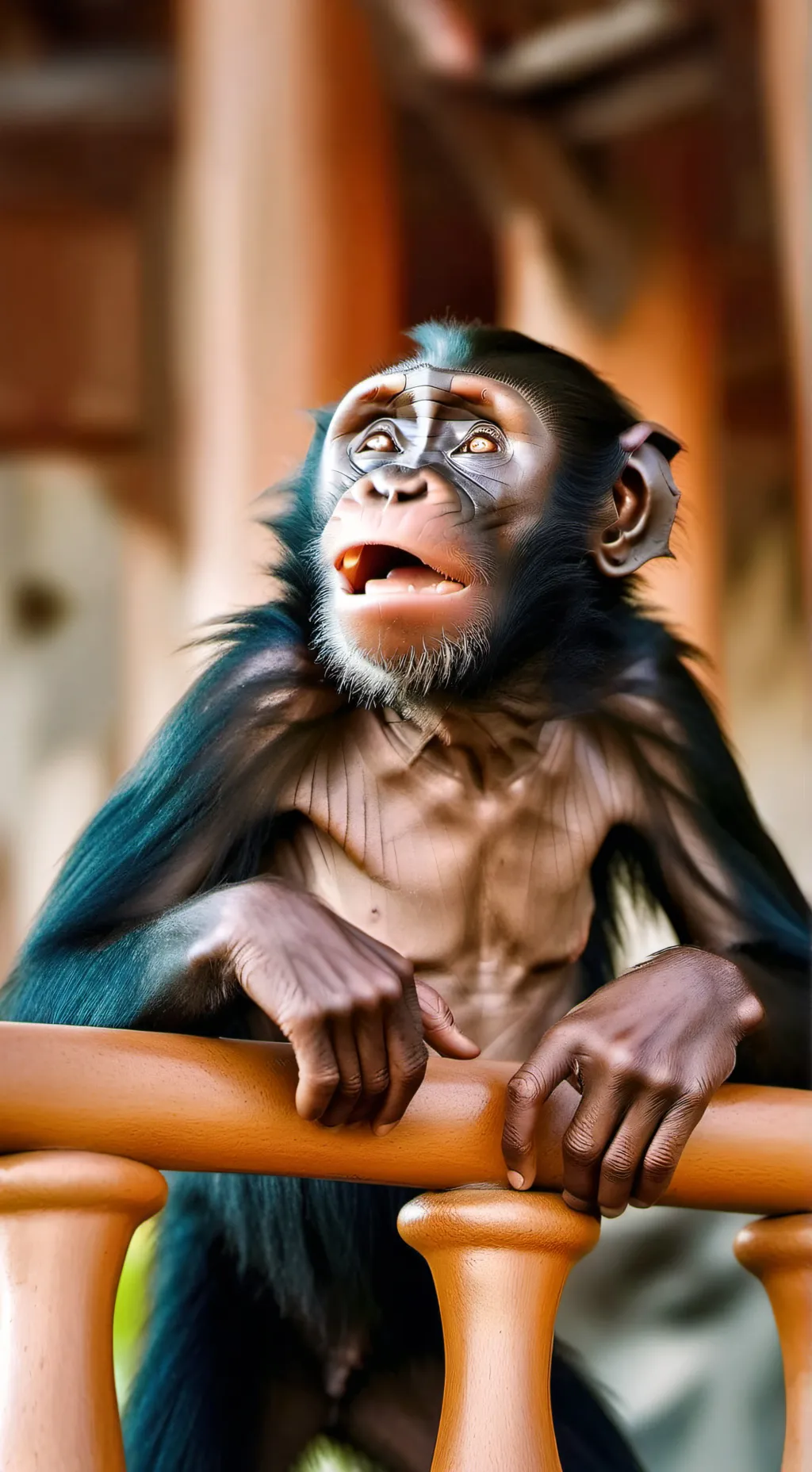 ai character: monkey boy background