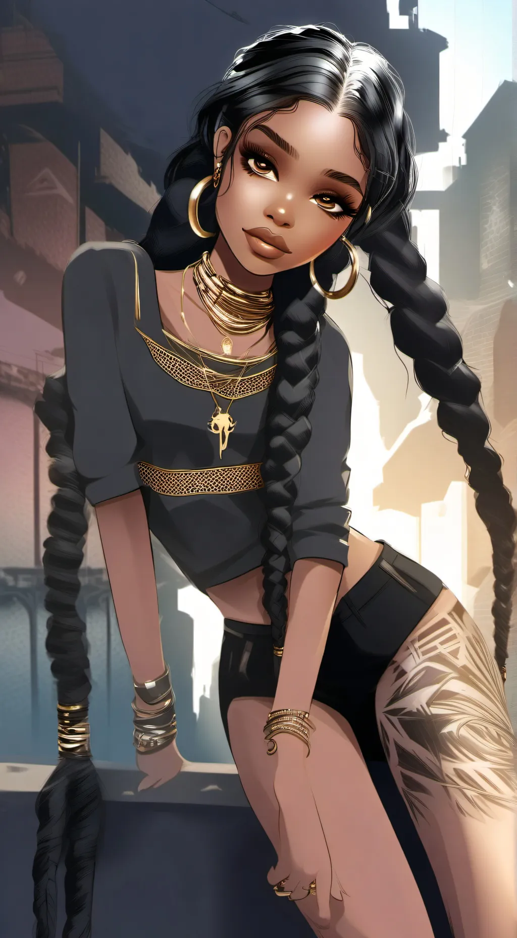 ai character: Aaliyah background