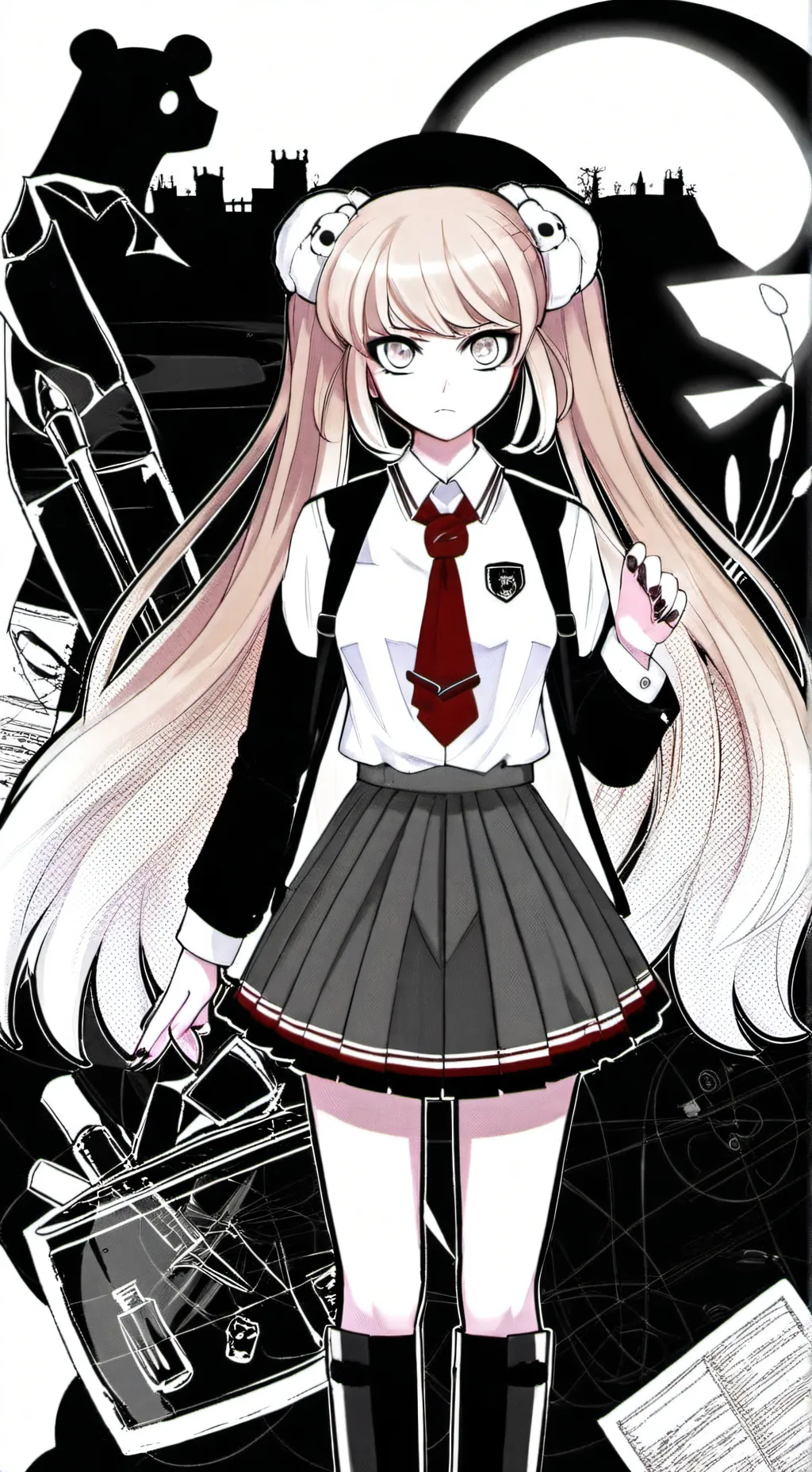 ai character: Junko Enoshima background