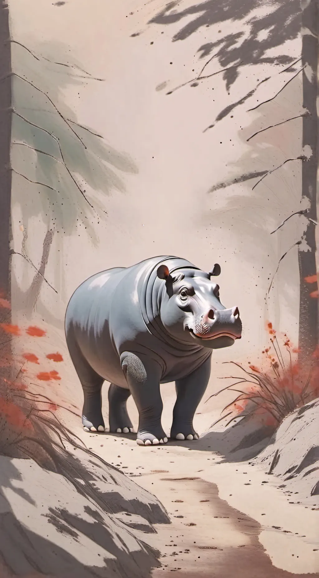 ai character: Hippo background