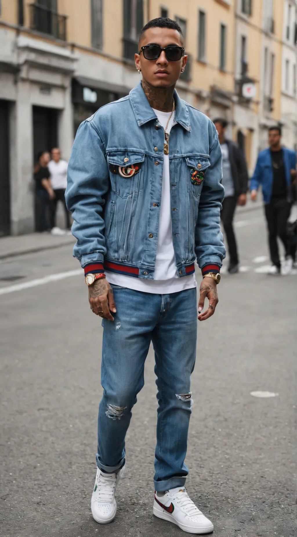 ai character: Ragazzo di strada background