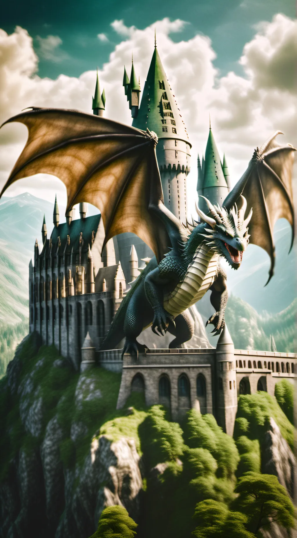 ai character: Sad Hogwarts  background