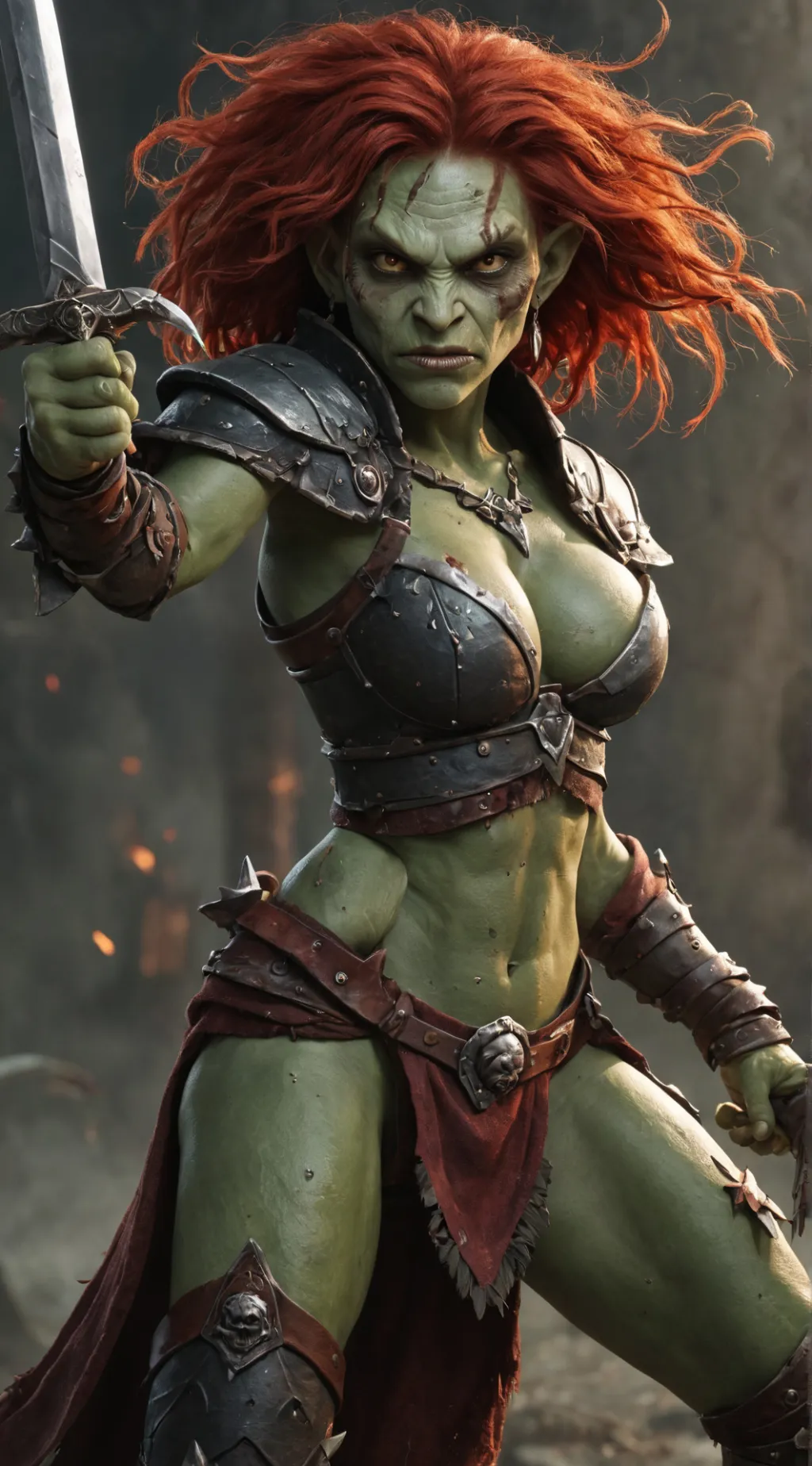 ai character: Grun Fleshrender background