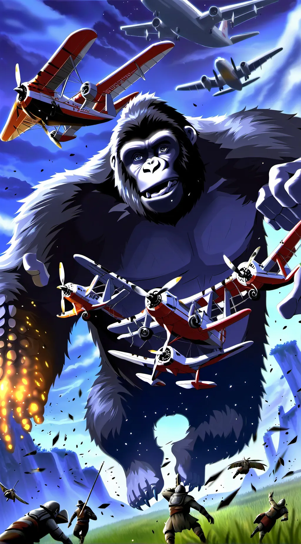 ai character: King Kong de 1933 background