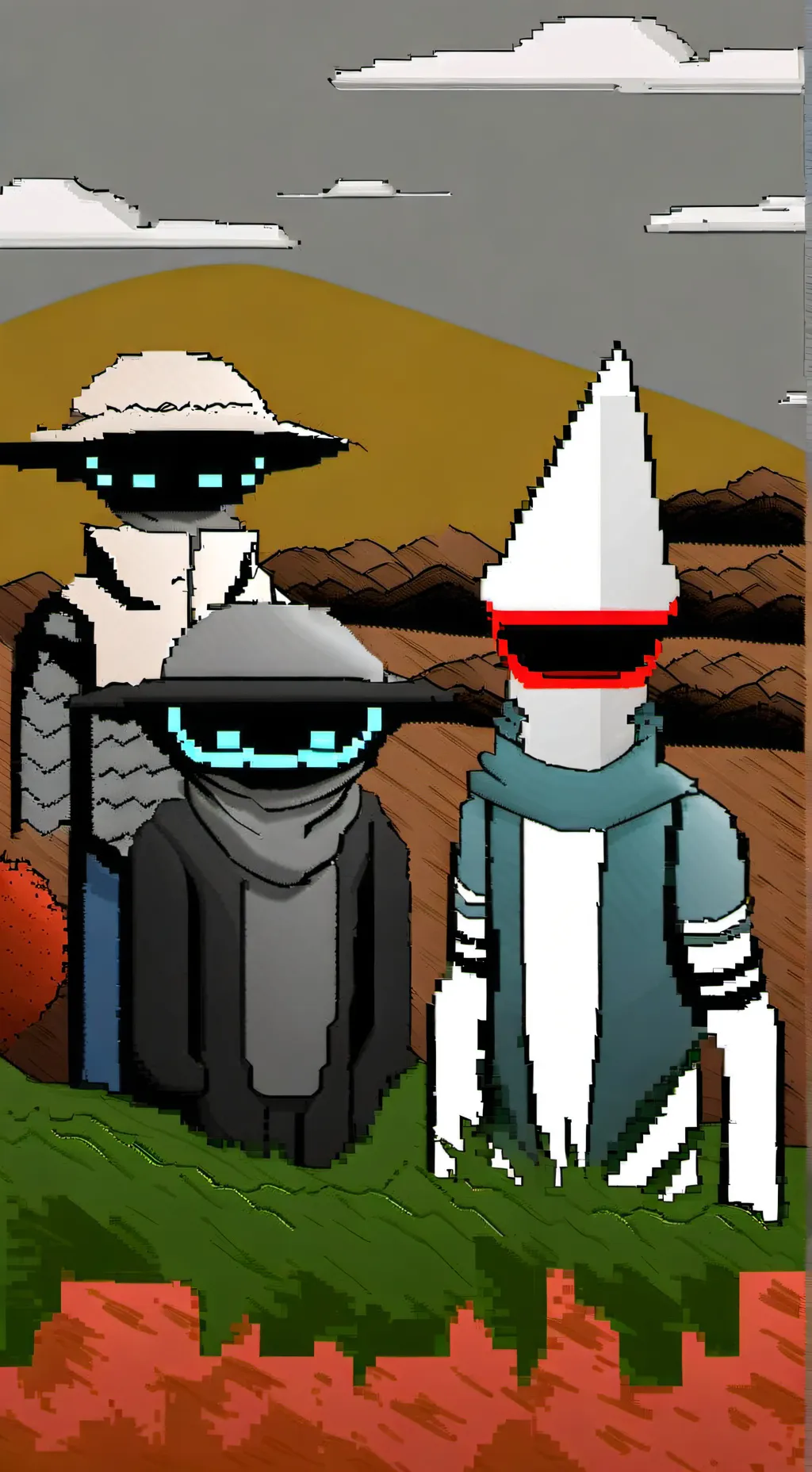ai character: black background