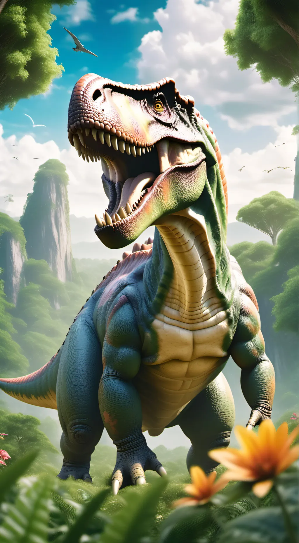ai character: gigantosaurus background