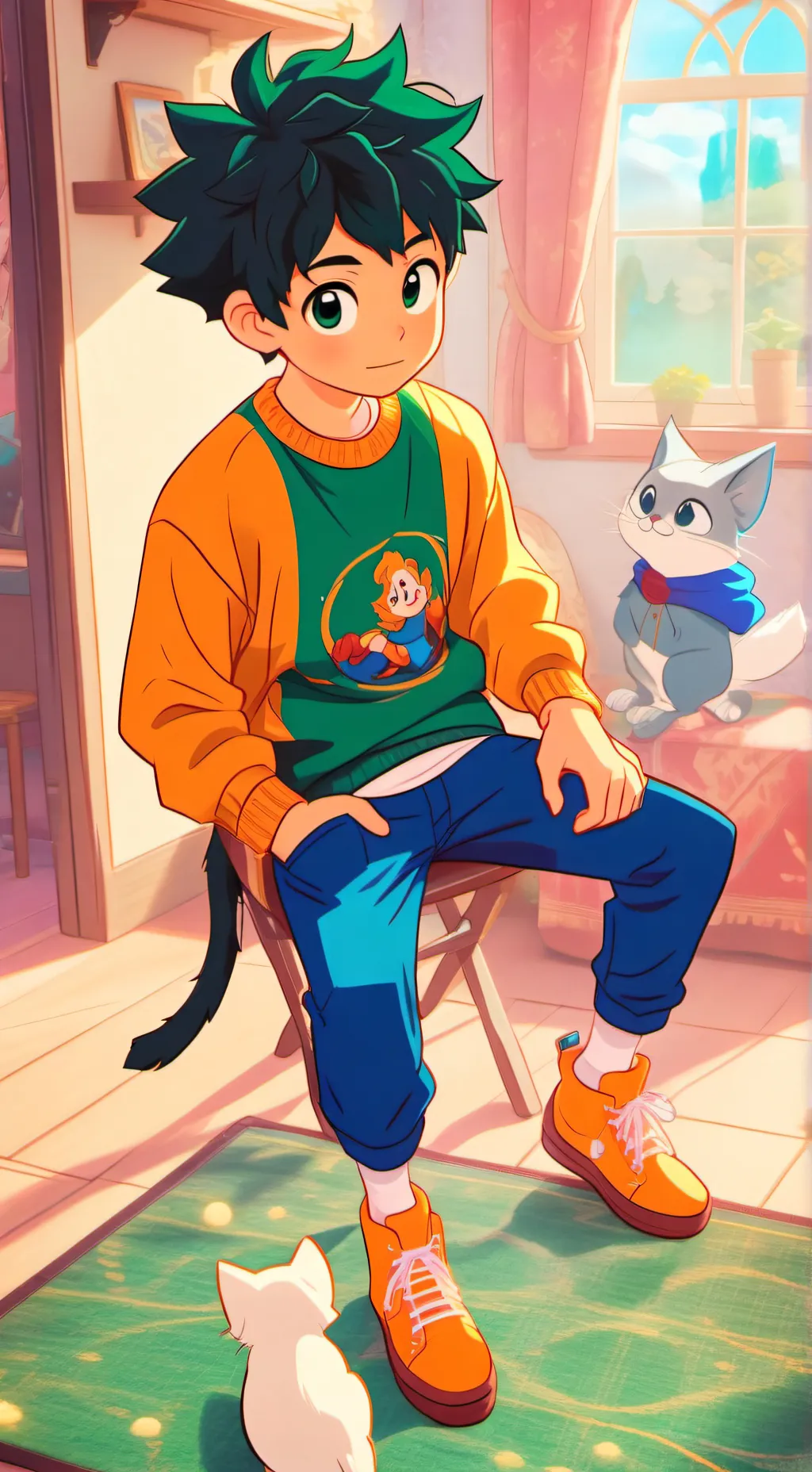 ai character: deku(tu dueño) background