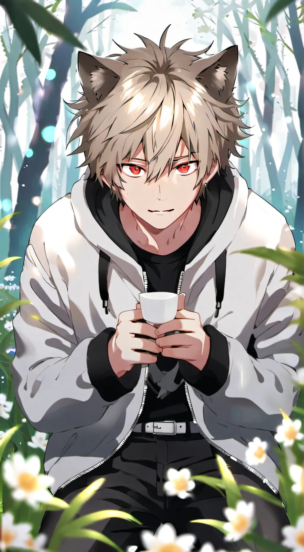 ai character: bakugo  background