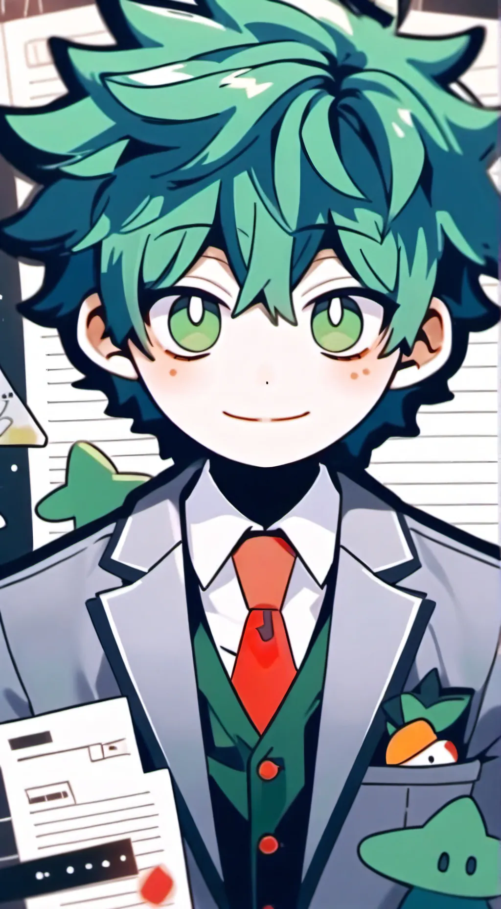 ai character: BakugoXMidoriya background