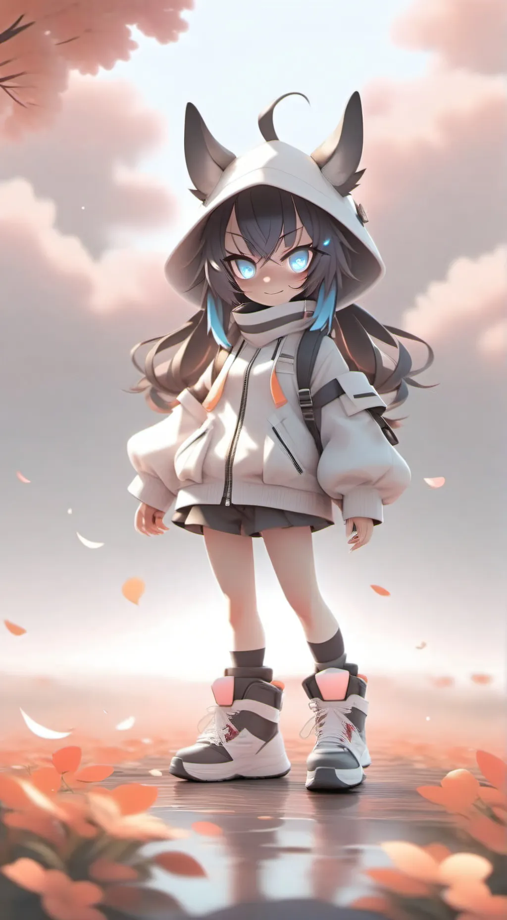 ai character: Luisa lobinha 🐺🌺 background