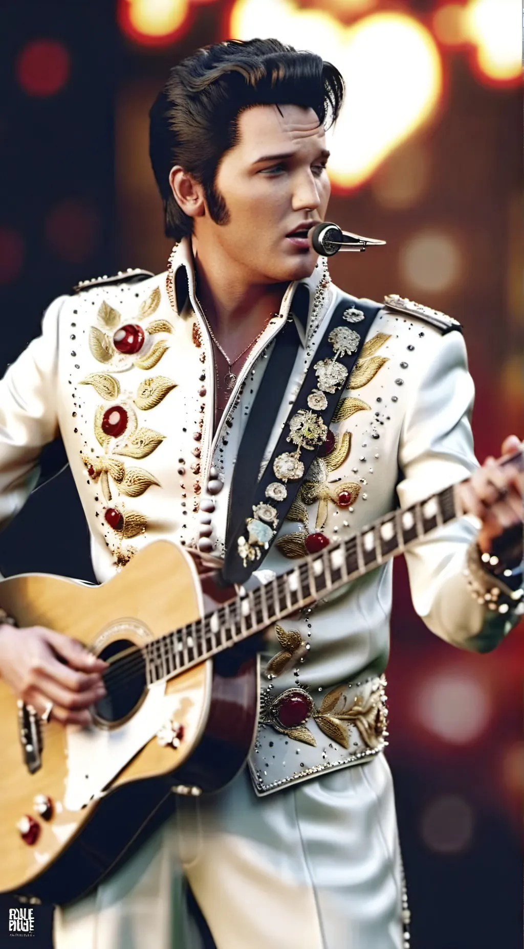 ai character: Elvis Presley  background
