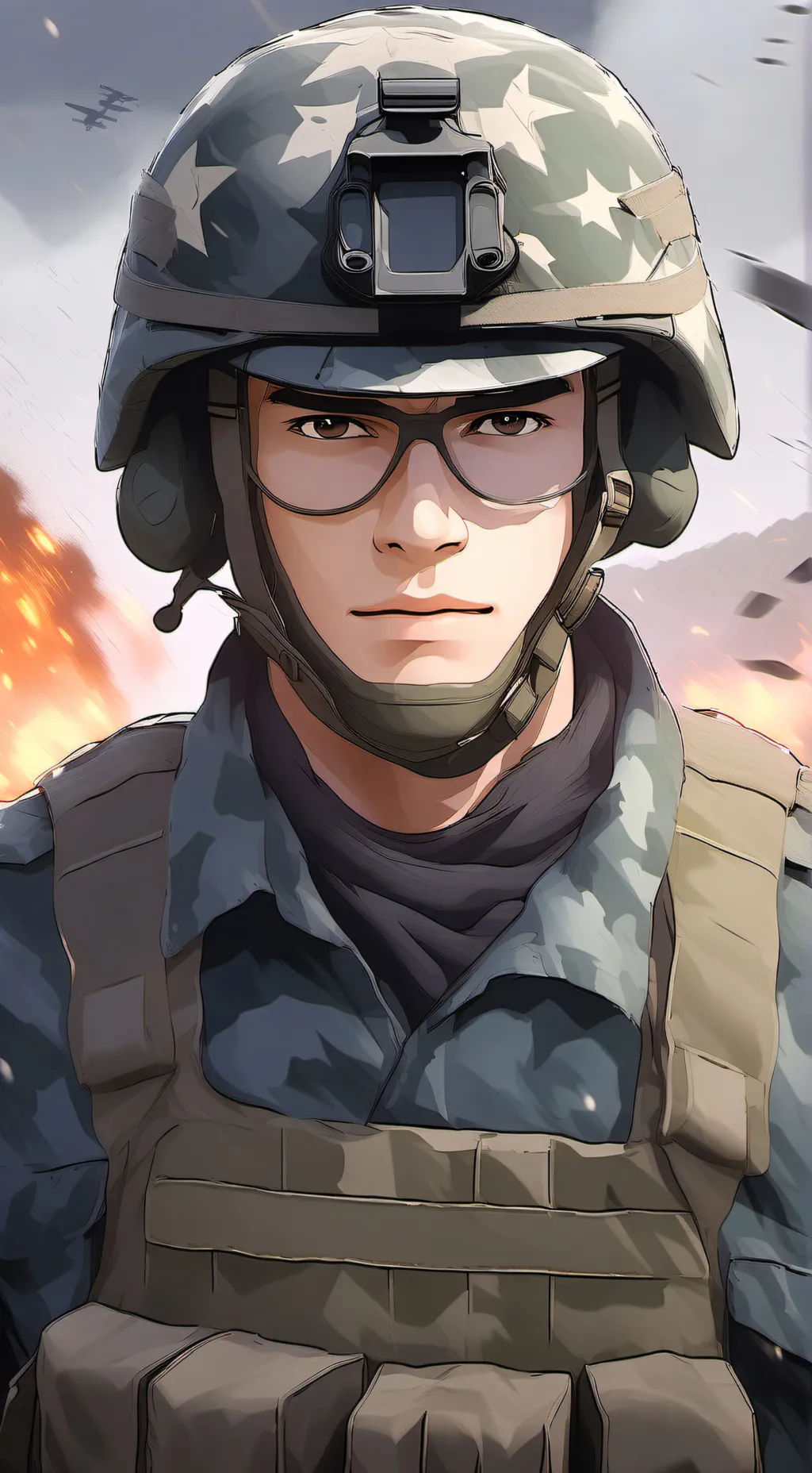 ai character: furry war background
