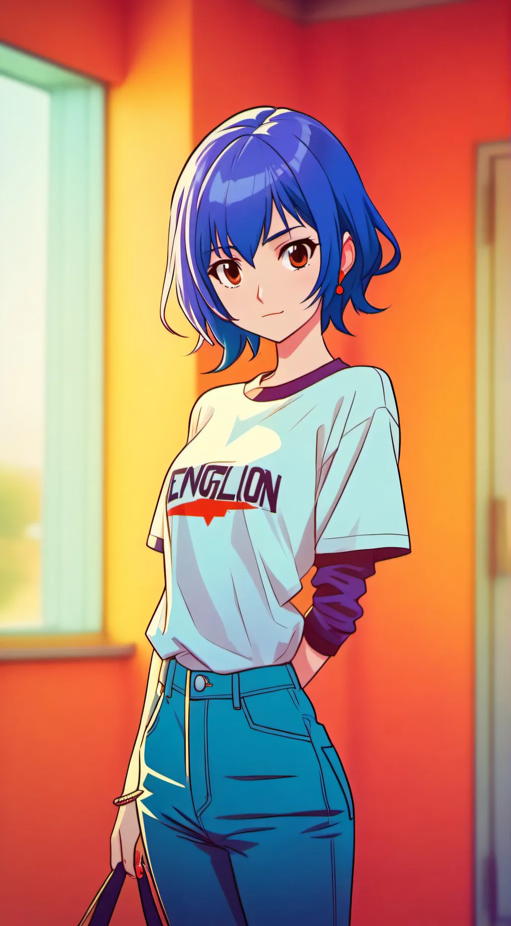 ai character: Rei Ayanami  background
