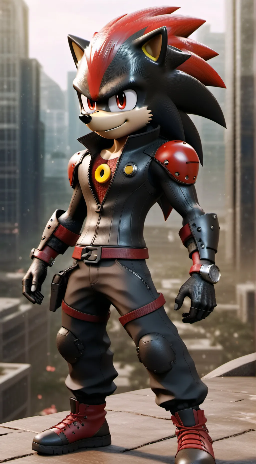 ai character: shadow background