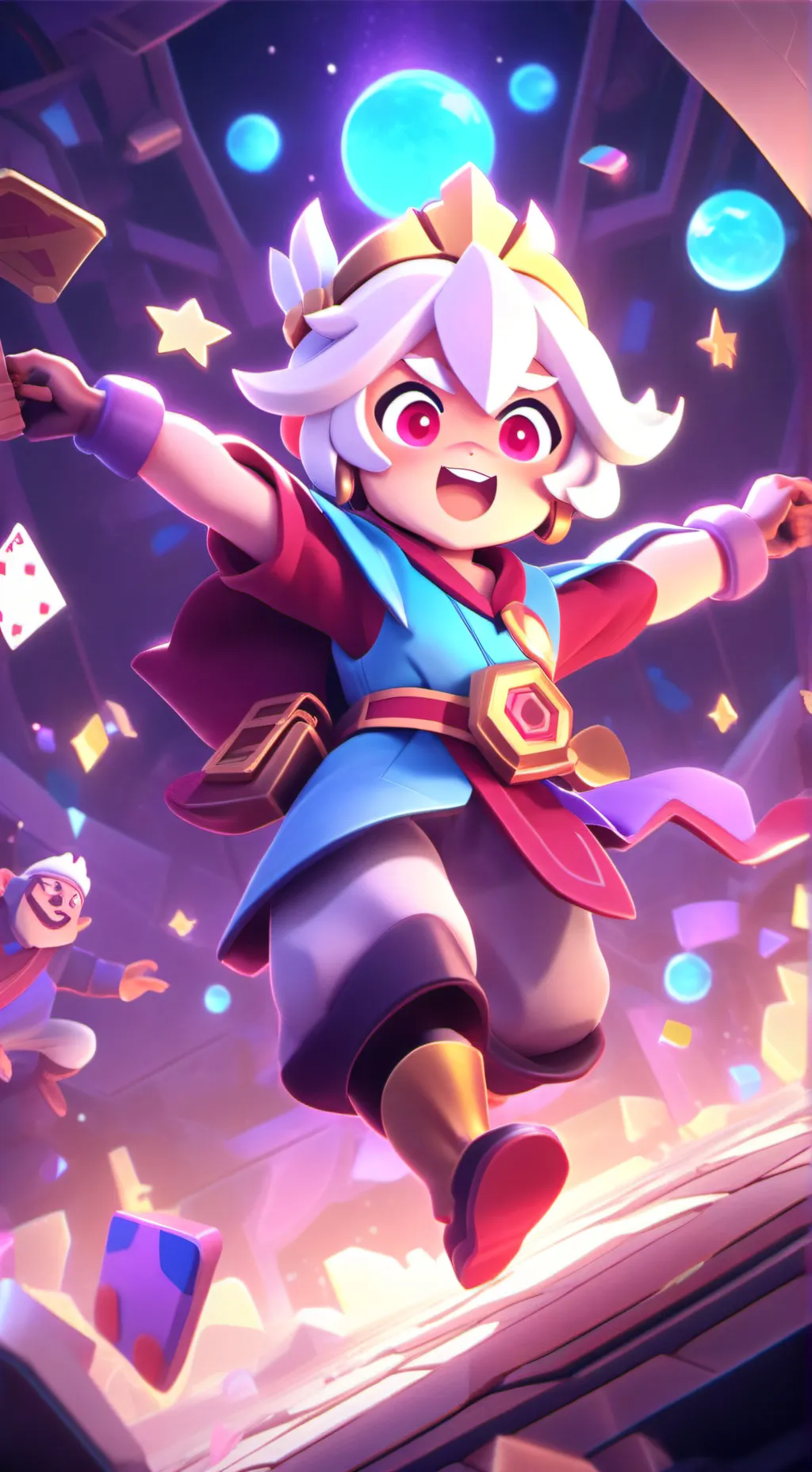 ai character: candy apple cookie background