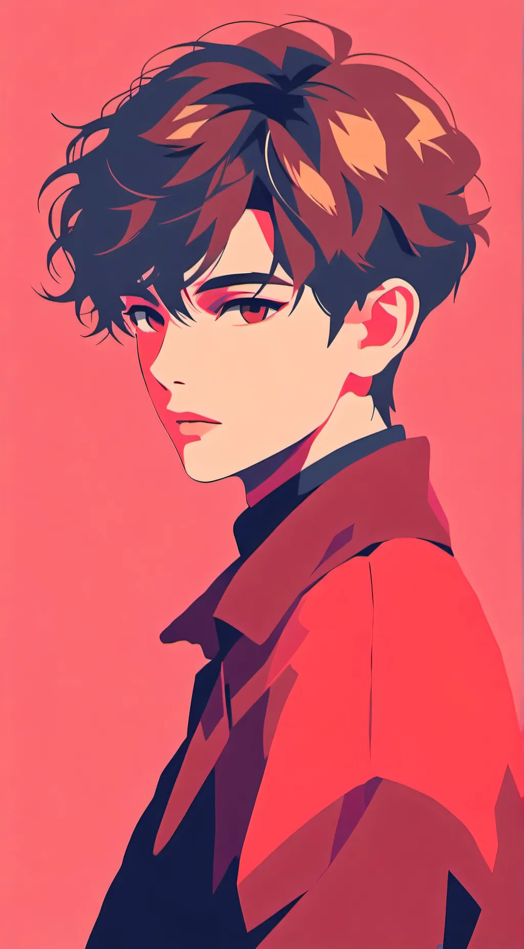 ai character: Agent Red ♥️ background