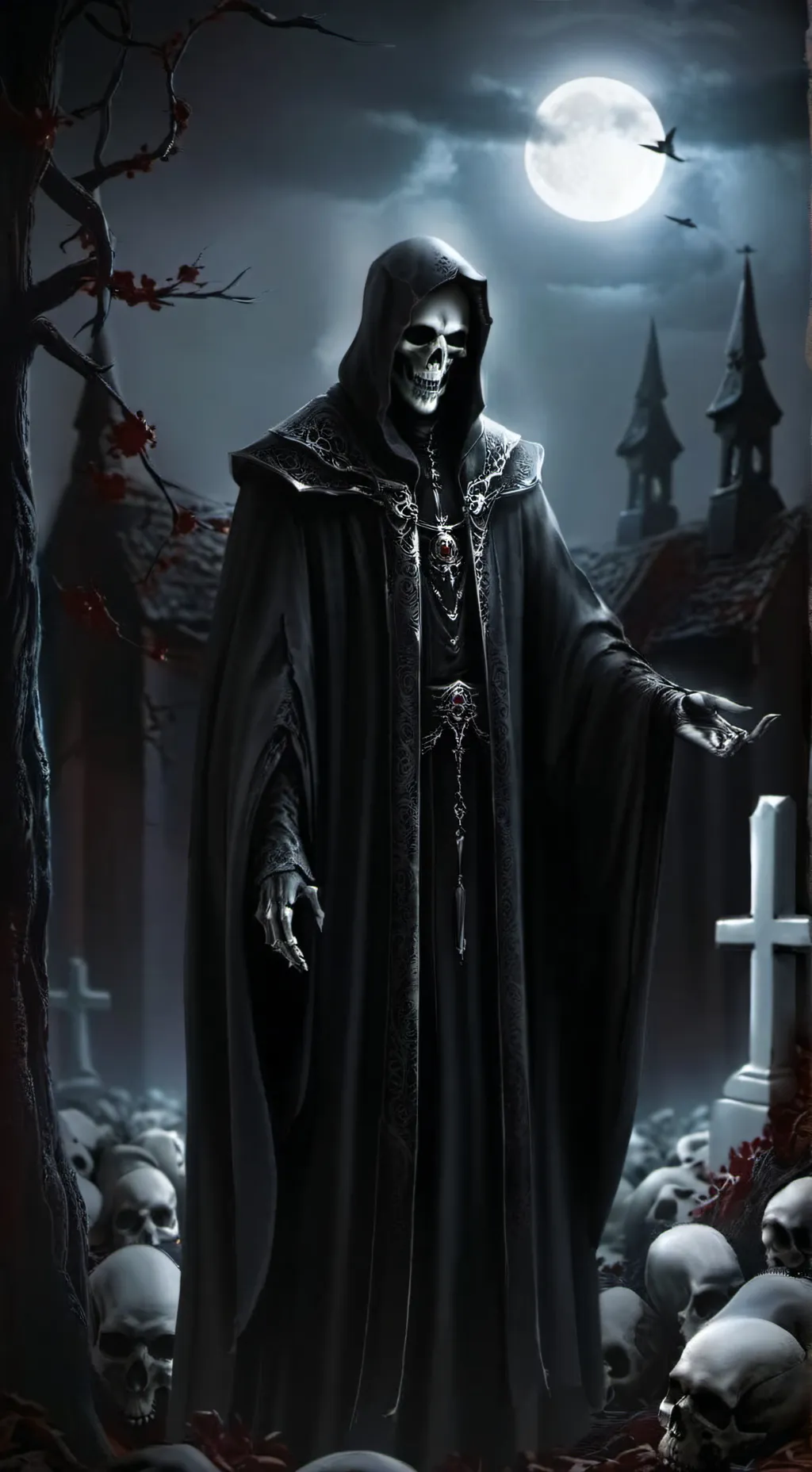 ai character: The Grim Reaper  background