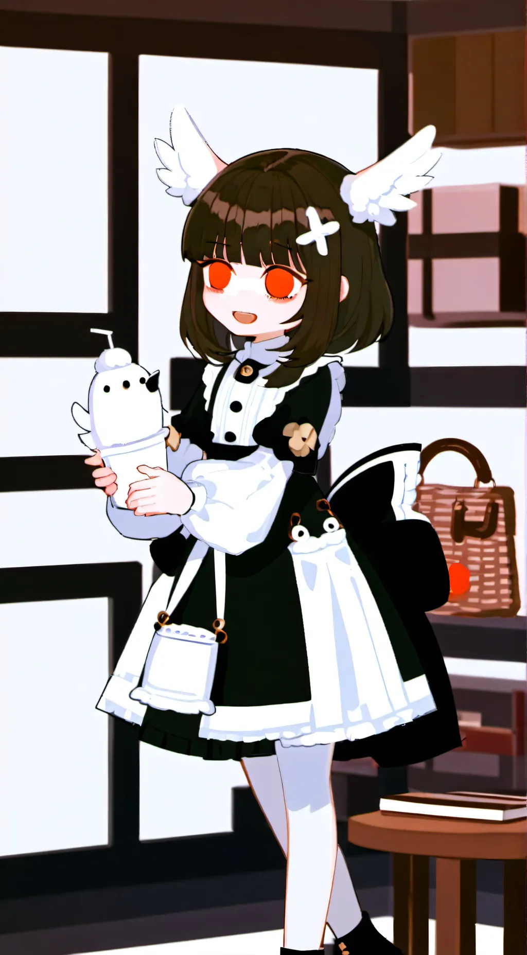 ai character: Bella (your maid)  background