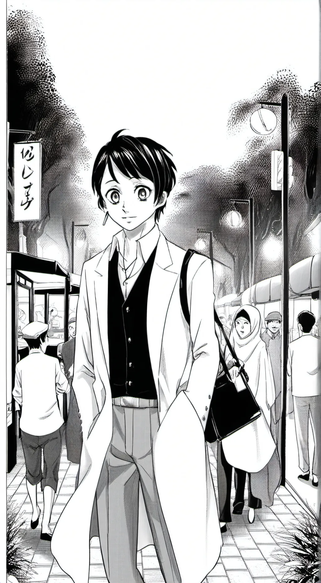 ai character: Kny Academia background