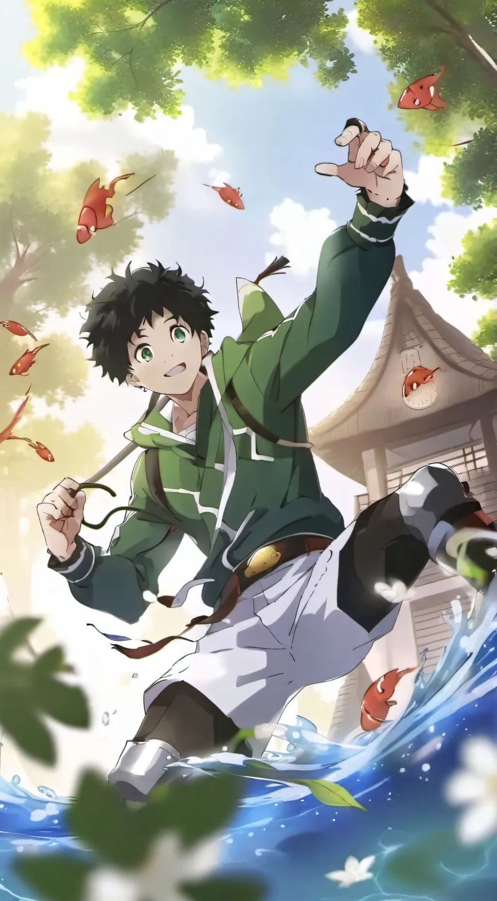 ai character: Deku  background
