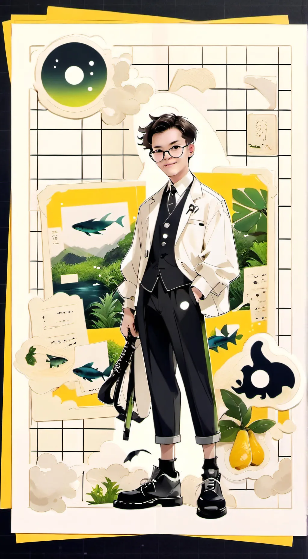 ai character: Chris brindle  background