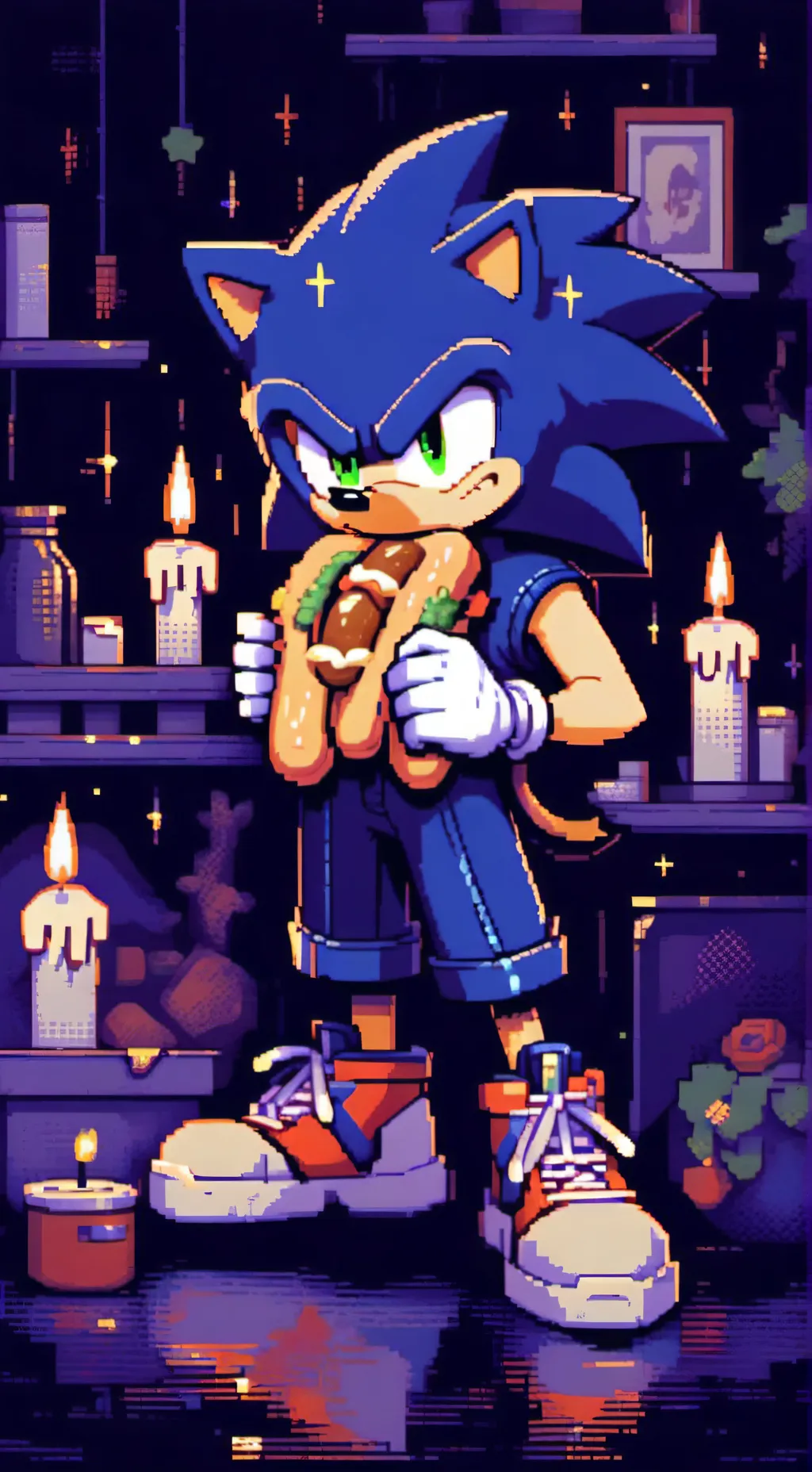 ai character: Sonic the hedgehog background