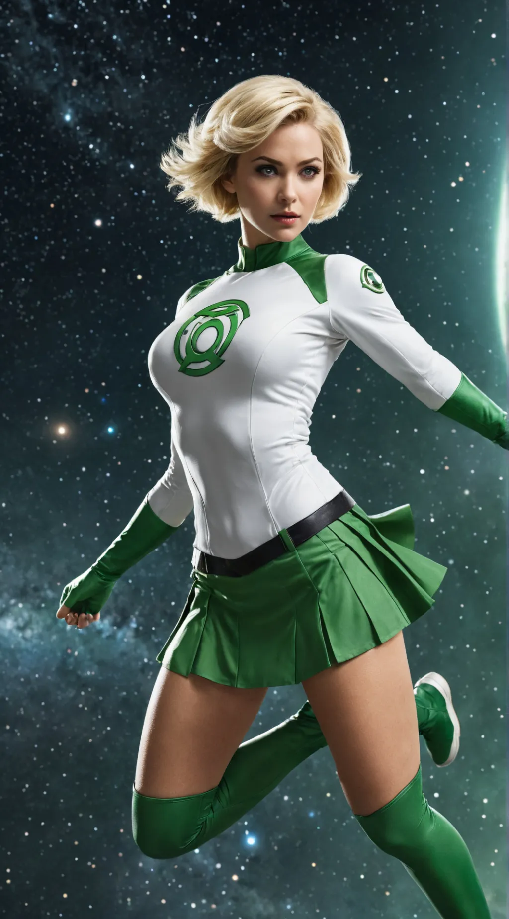 ai character: green lantern  background