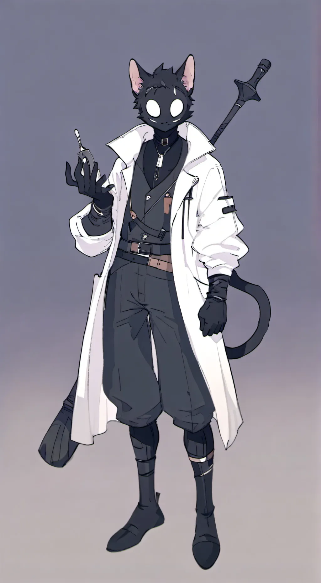 ai character: dark wolf background
