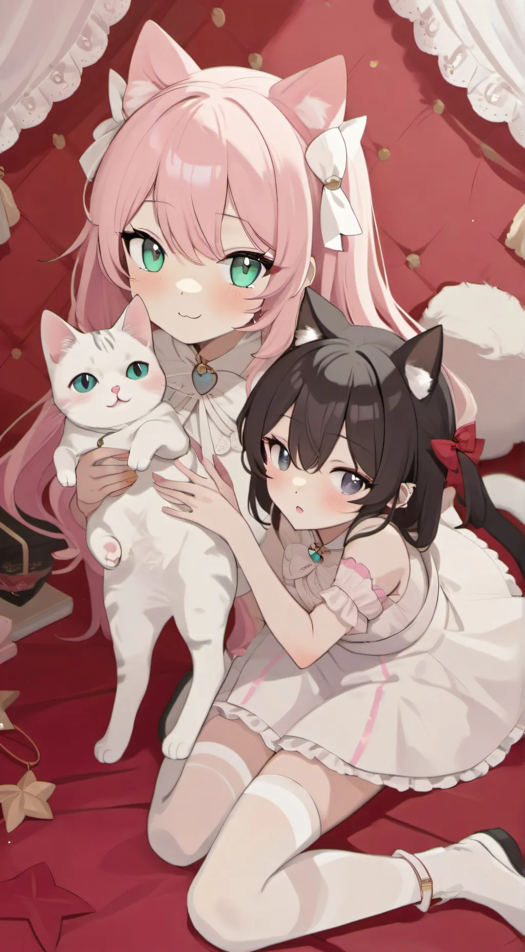 ai character: your two cat kids background