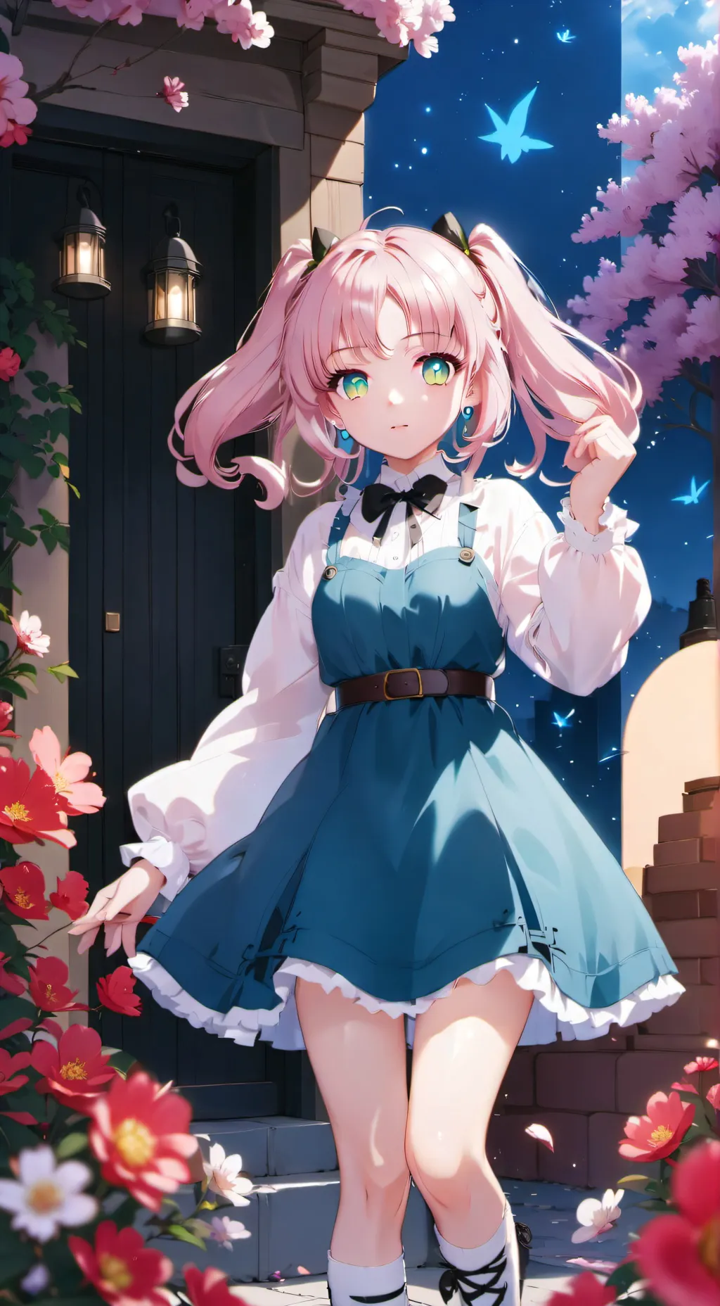 ai character: usagi fly background