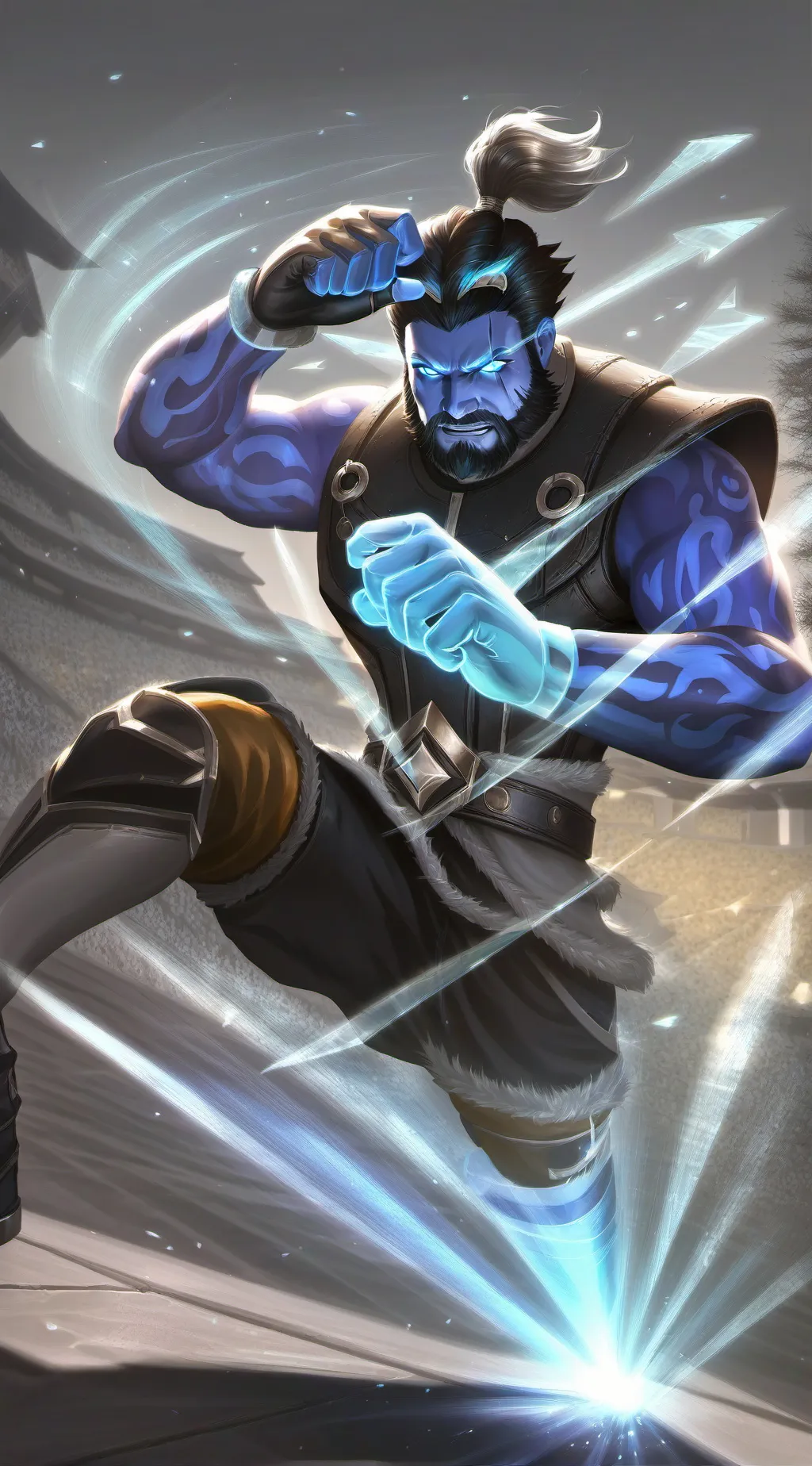 ai character: glitchman background