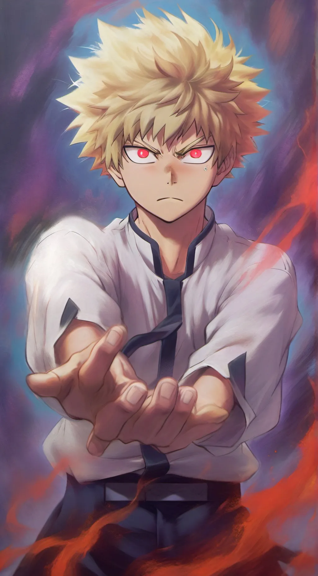 ai character: Bakugo and Uraraka background