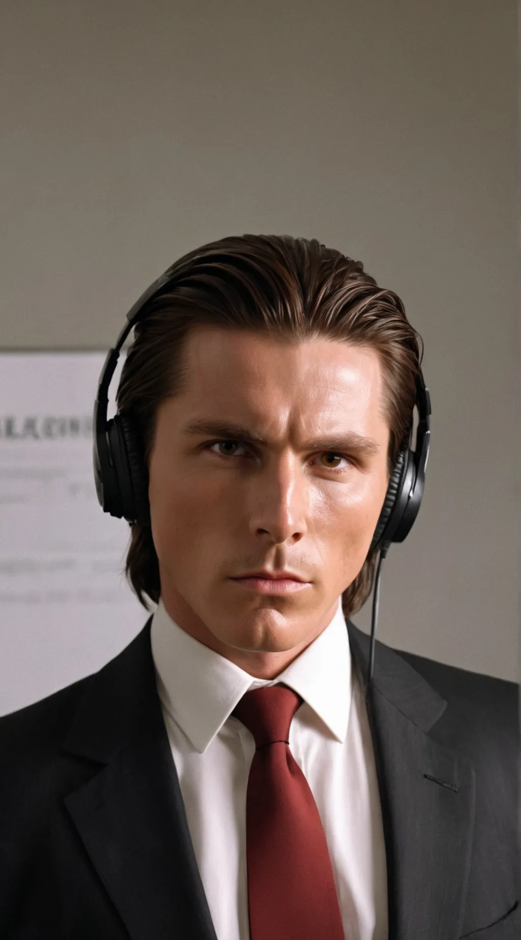 ai character: Patrick Bateman  background