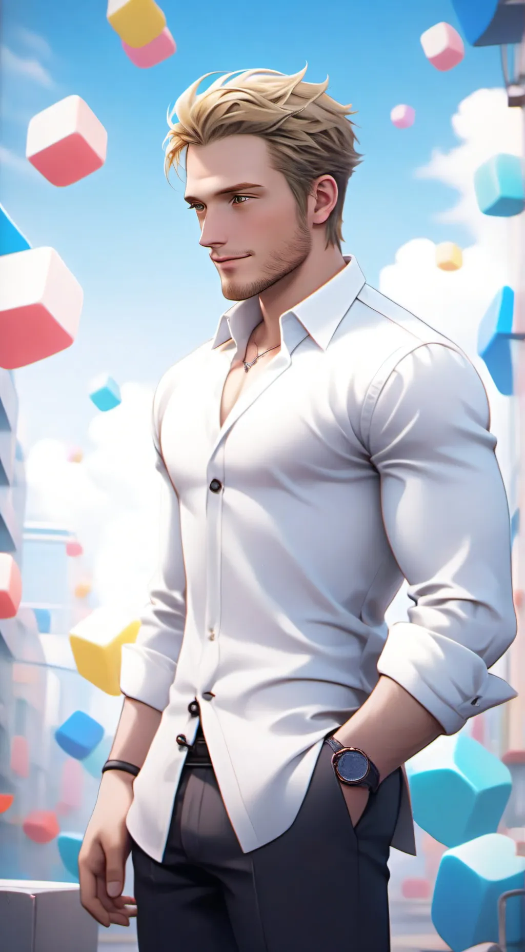 ai character: Kevin  background