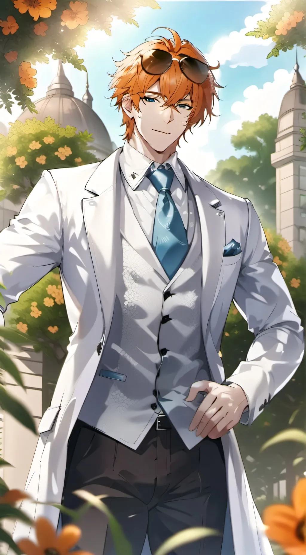 ai character: Dr.Albert  background