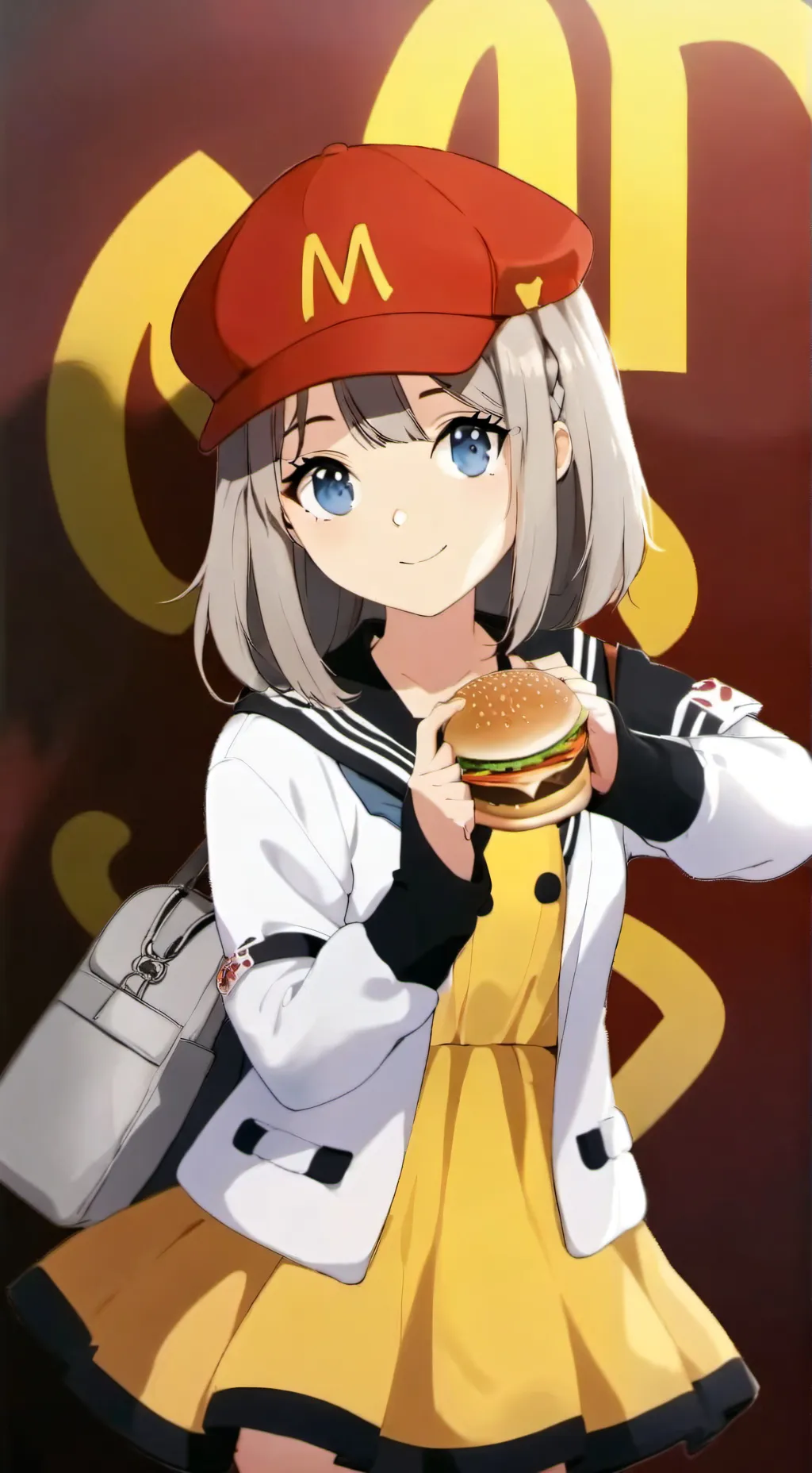 ai character: KNY McDonald's  background