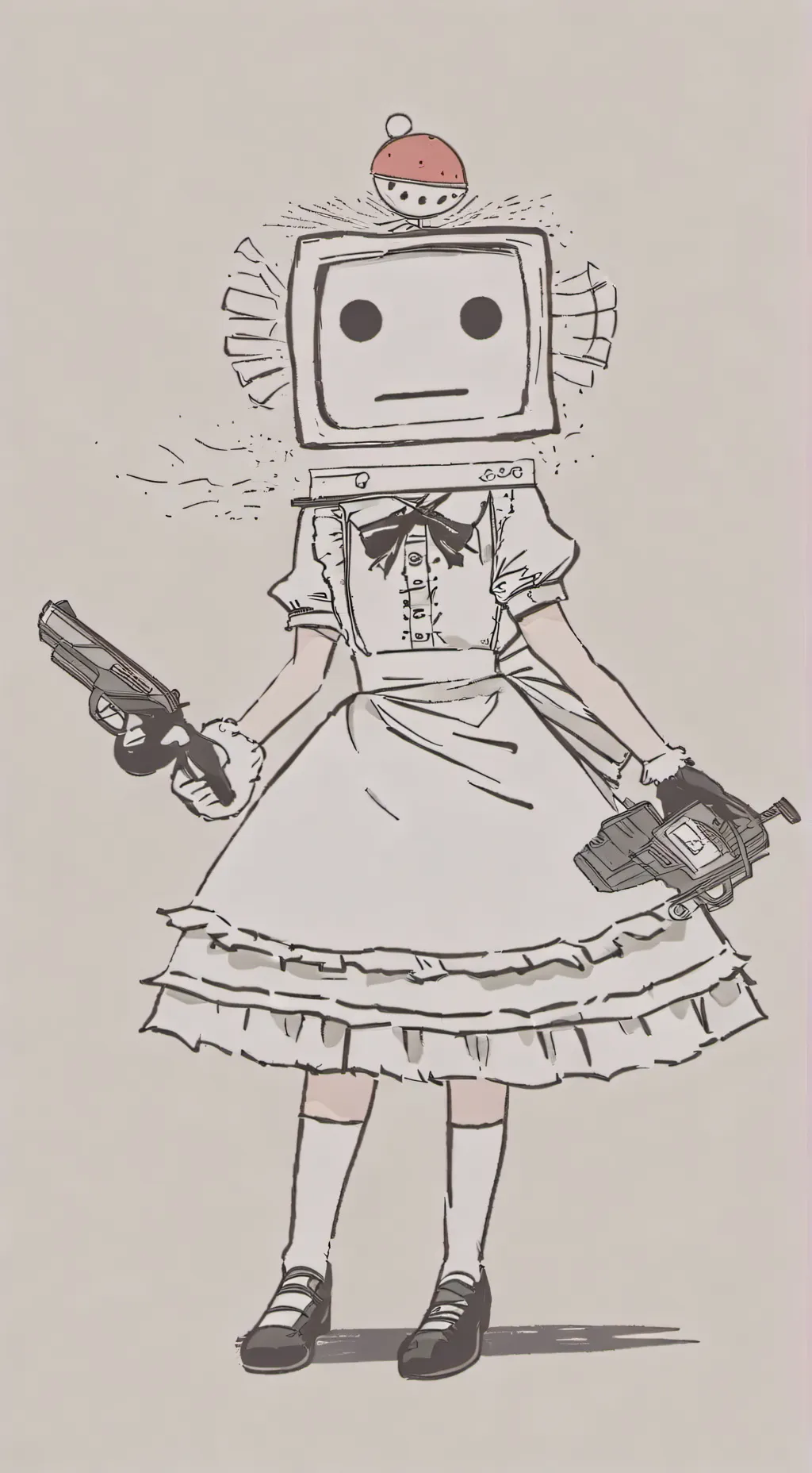 ai character: INSANE TV WOMAN!!! background