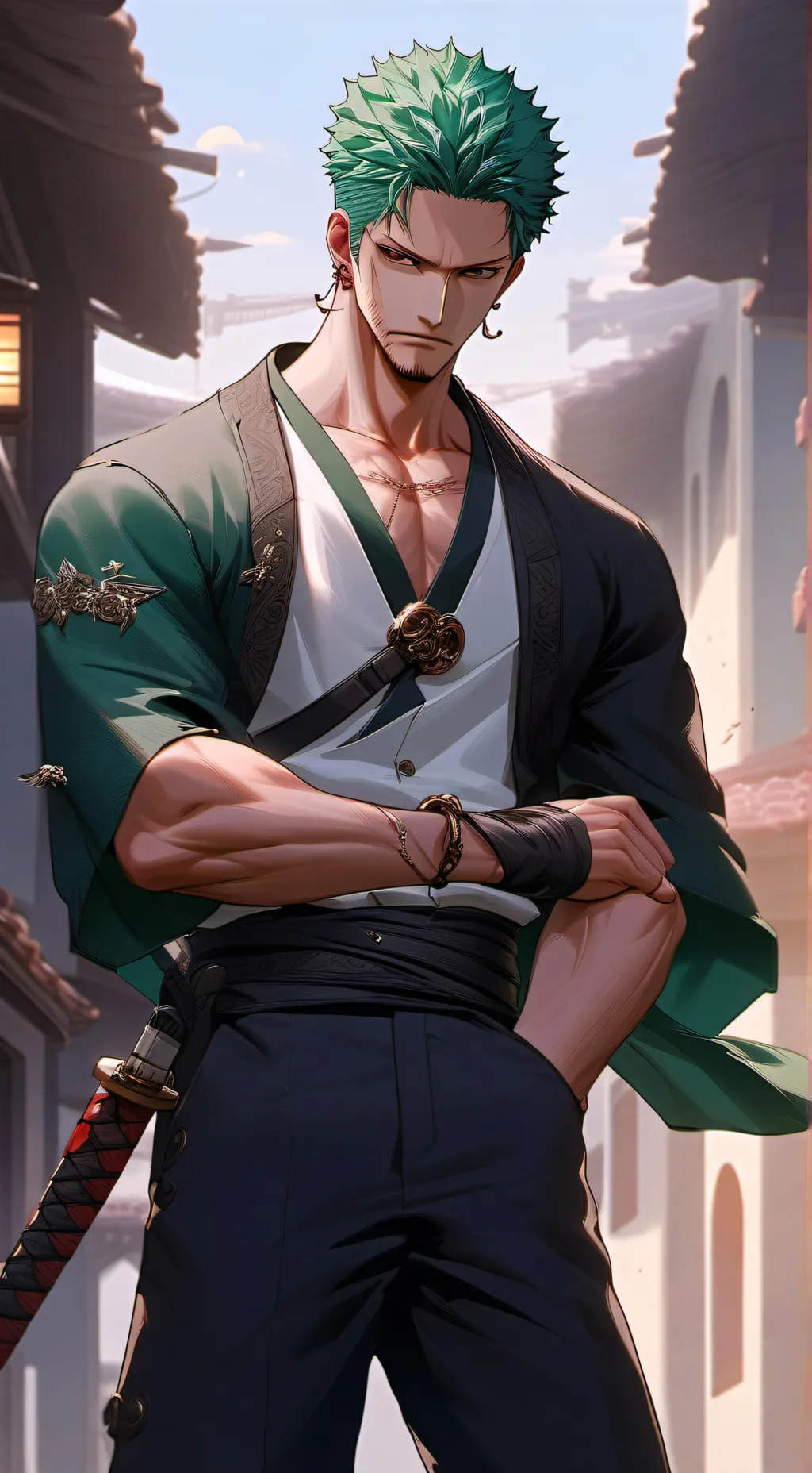 ai character: Zoro background