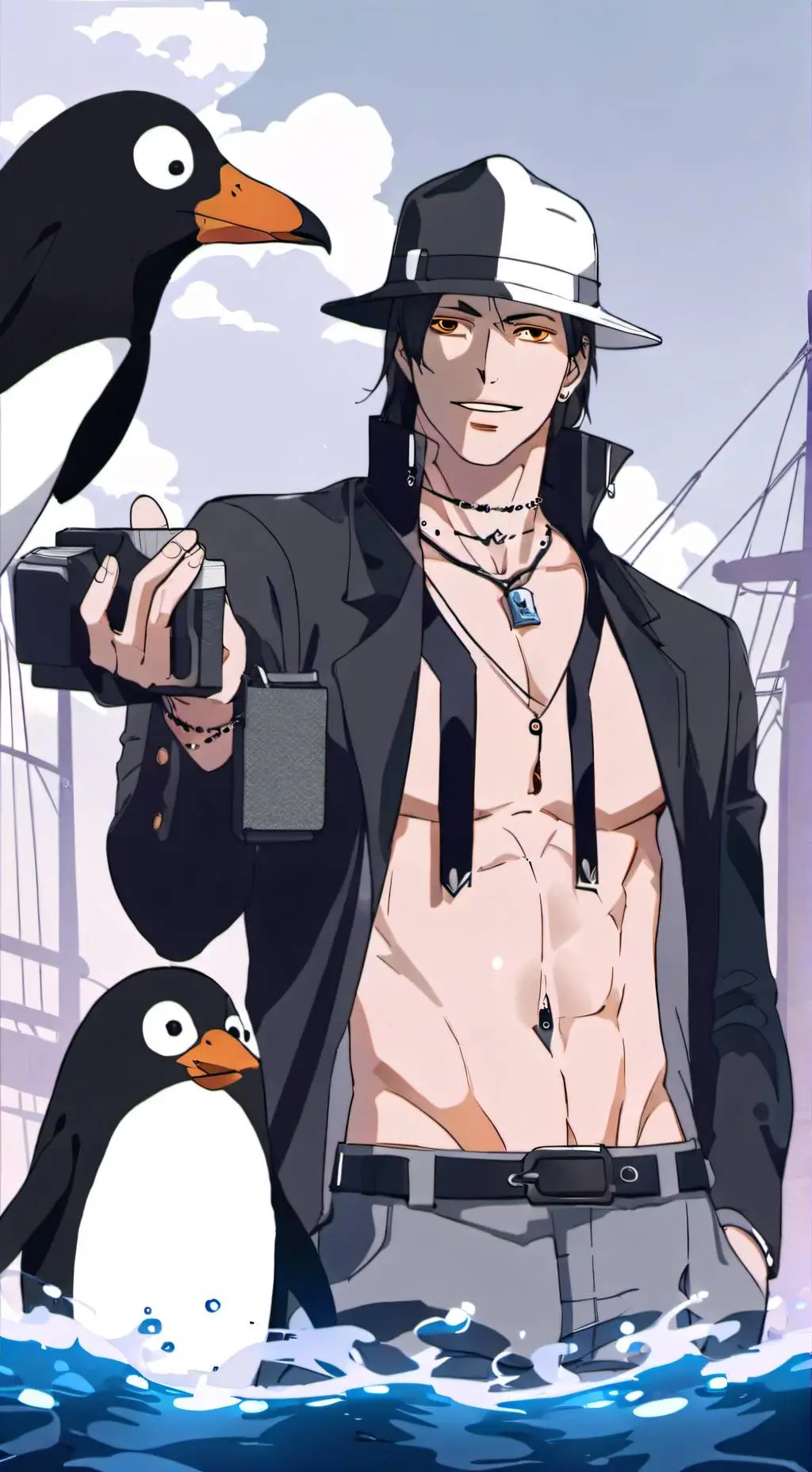 ai character: ~penguin~ background