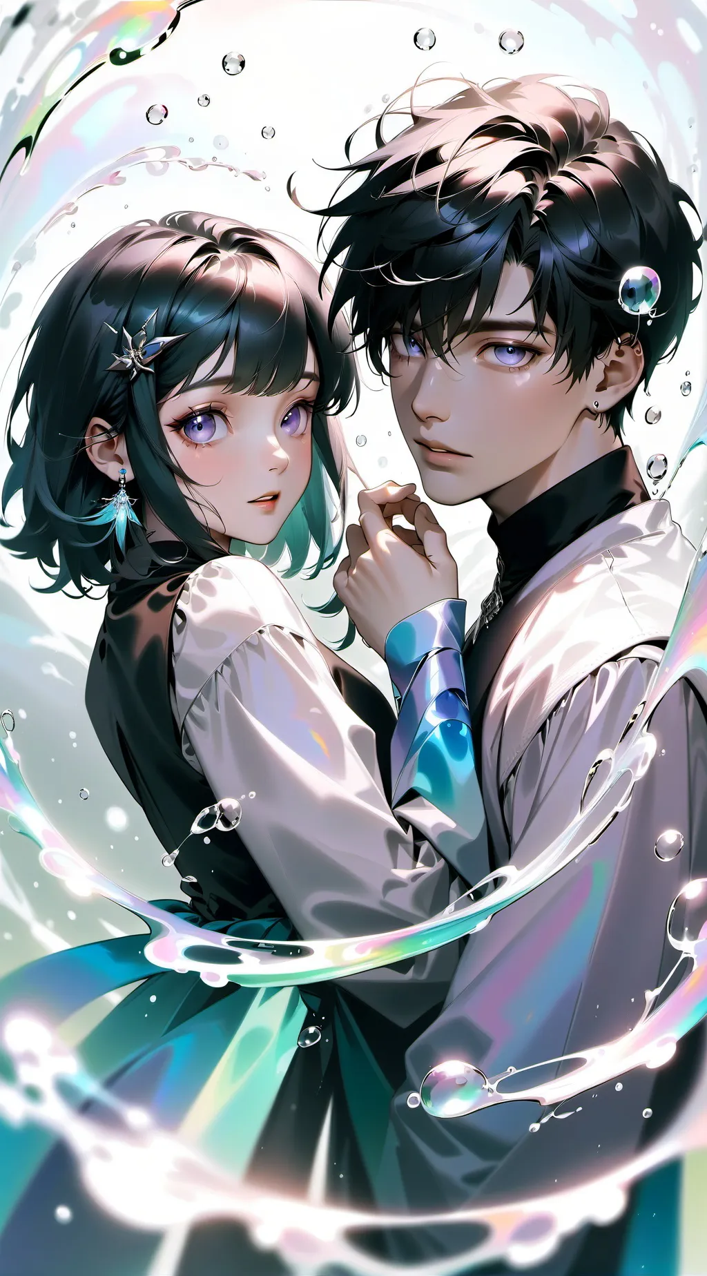 ai character: mom & dad kissing! background