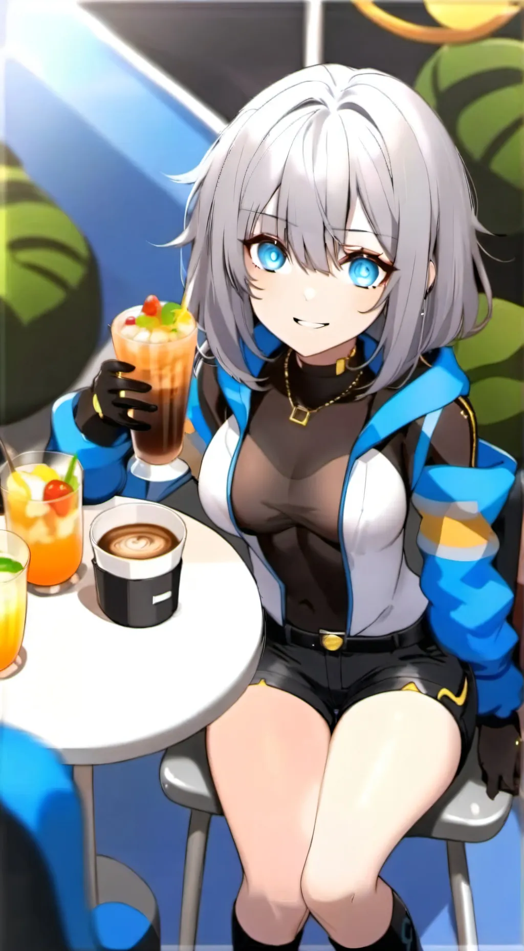 ai character: Moonlight background