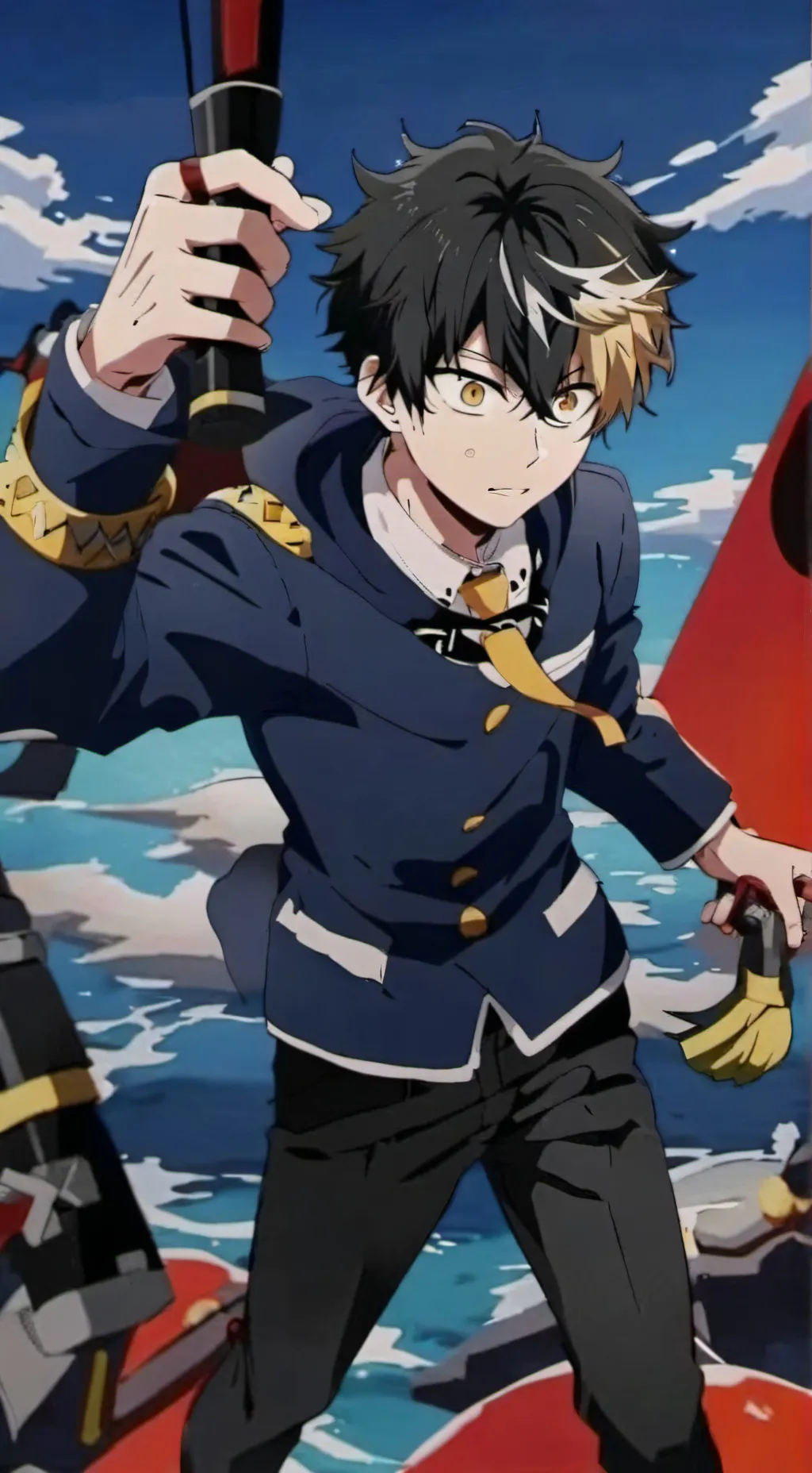 ai character: BakuDeku again heh background