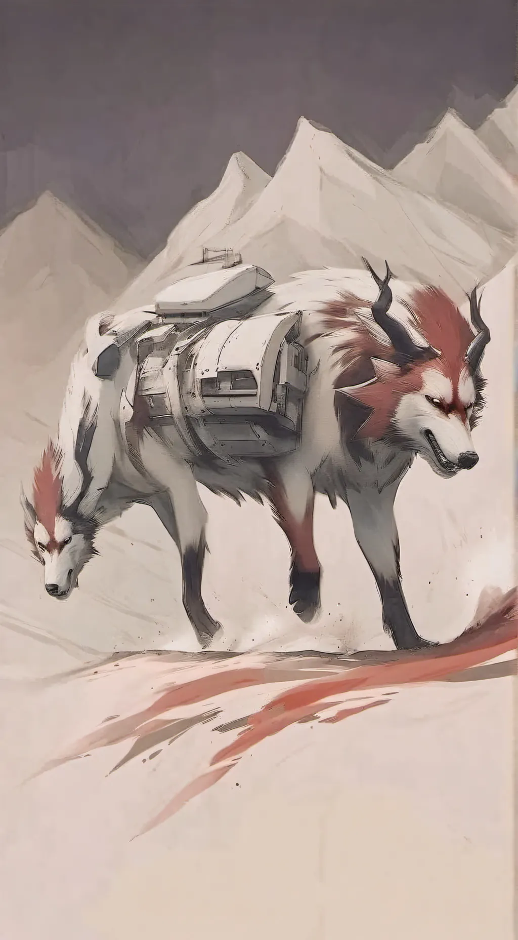 ai character: big stupid dog  background