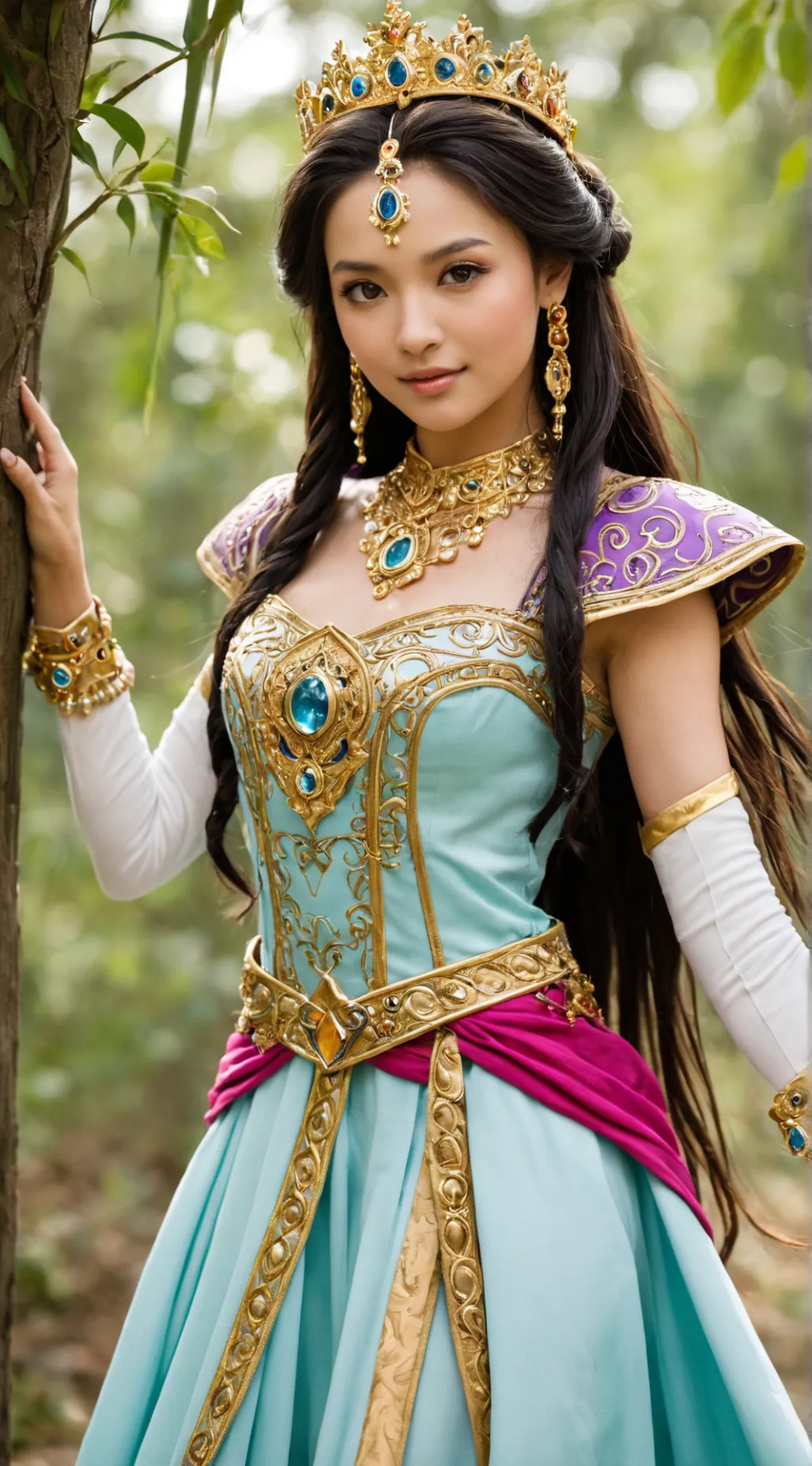ai character: Empress Milina  background