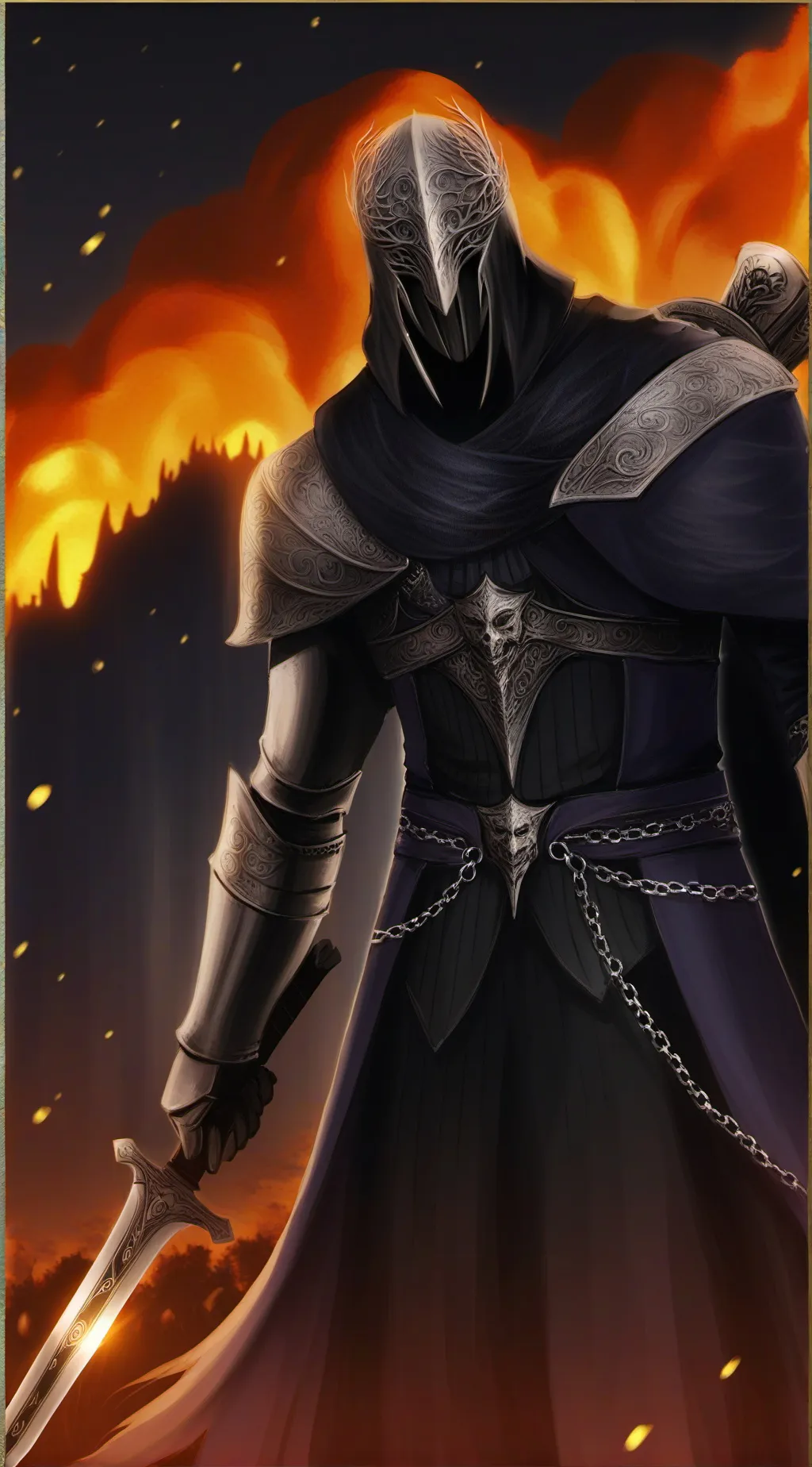 ai character: shadow statue background