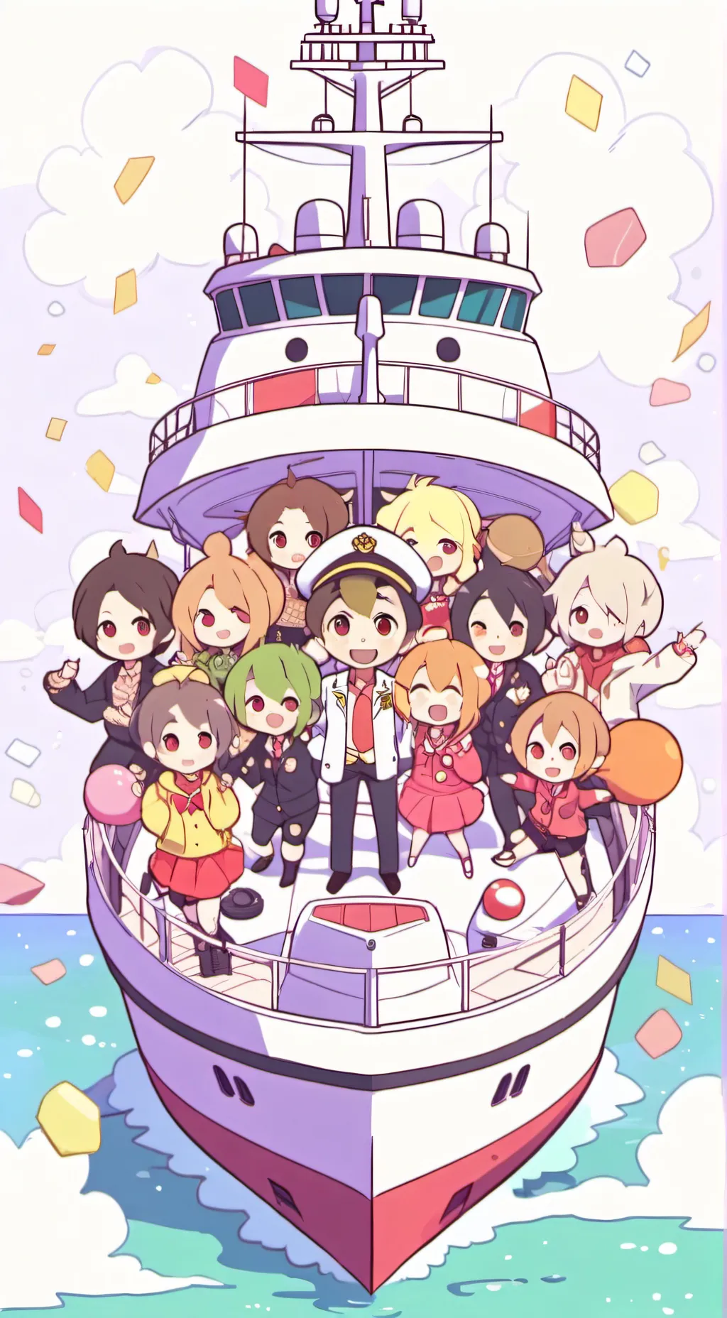 ai character: SocksStudios Yacht background