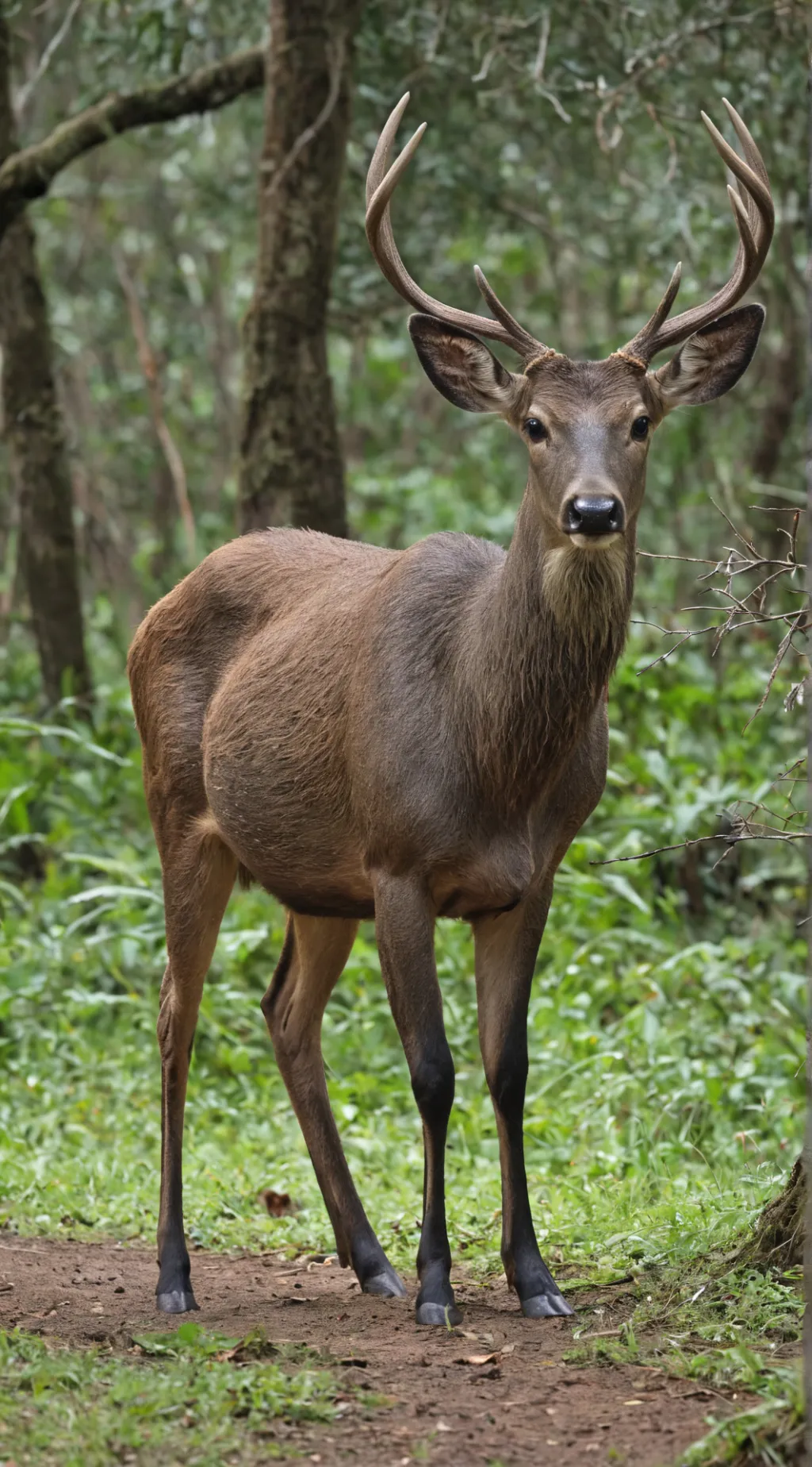 ai character: Sambar Deer background