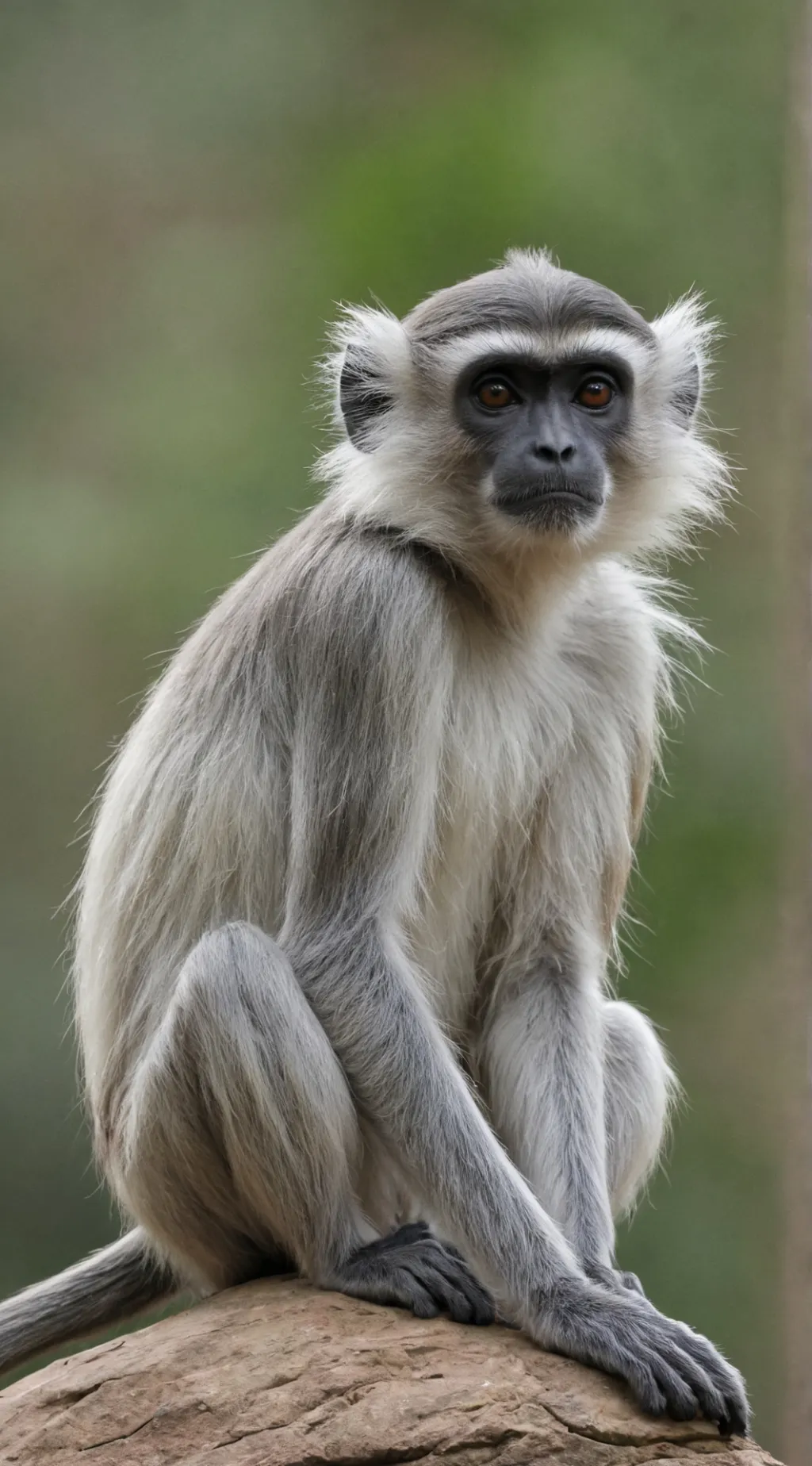 ai character: Langur Monkey background