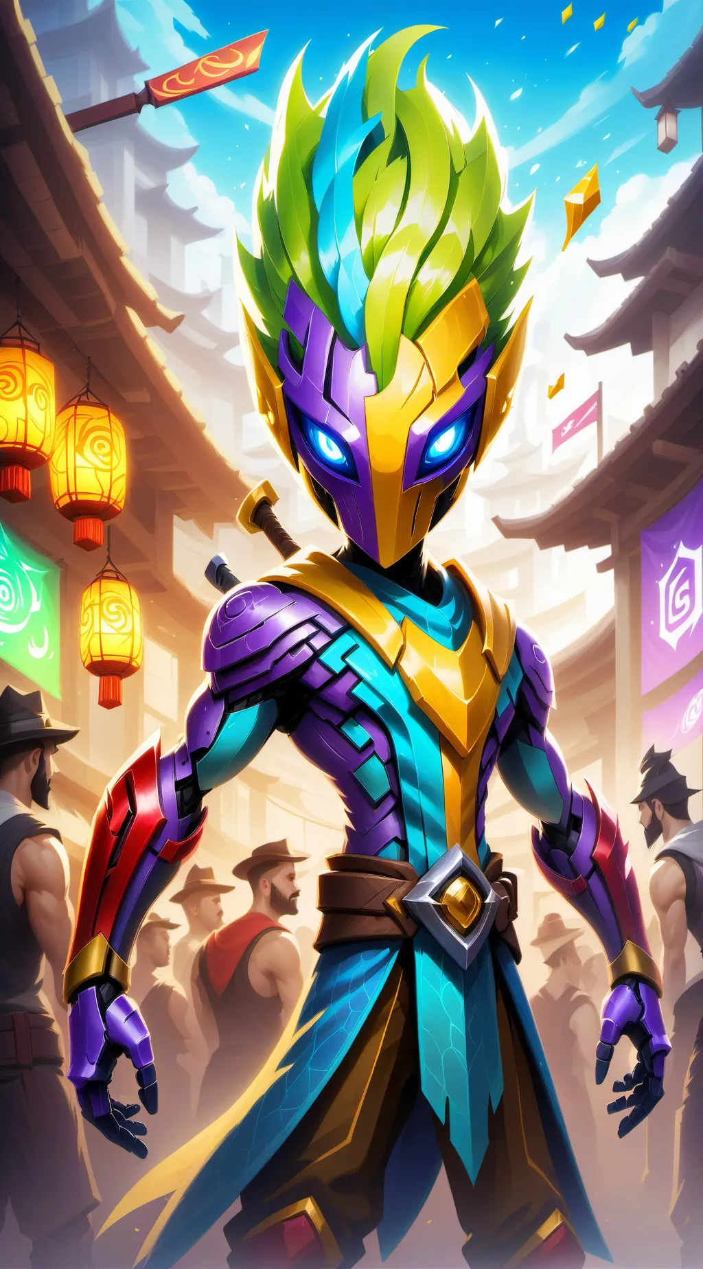 ai character: Elemental stickman background
