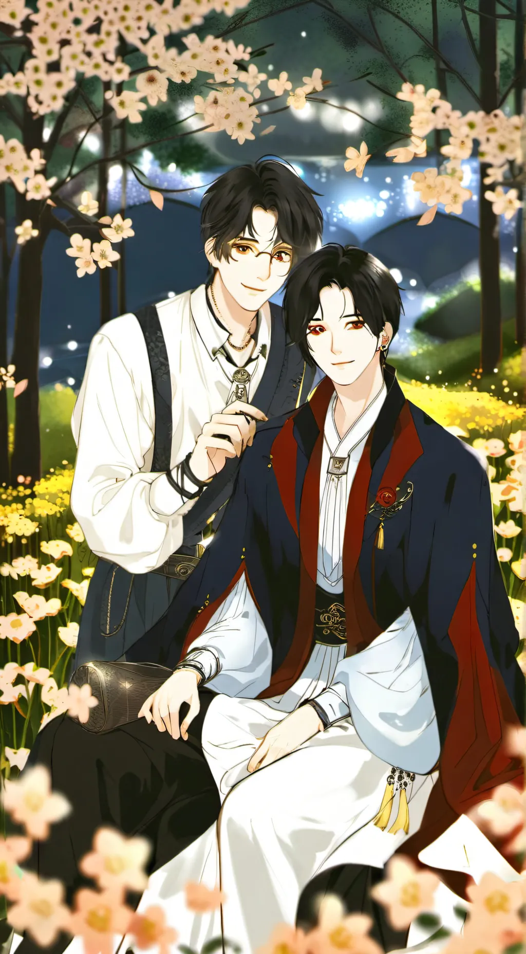 ai character: Lee and max  background